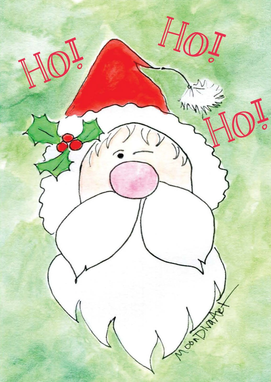 HO HO HO - watercolor