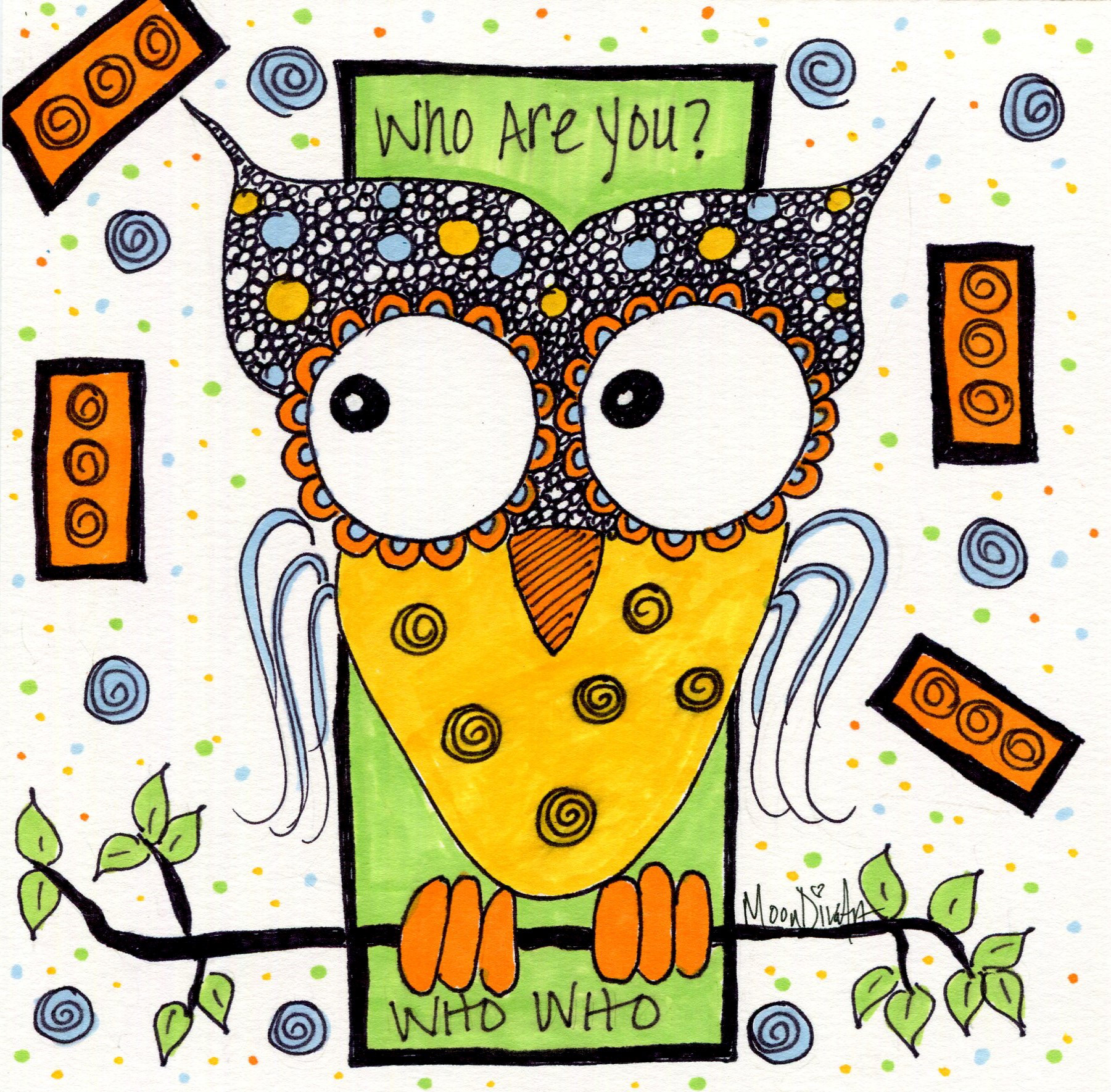 WHO ARE YOU? - pen and marker