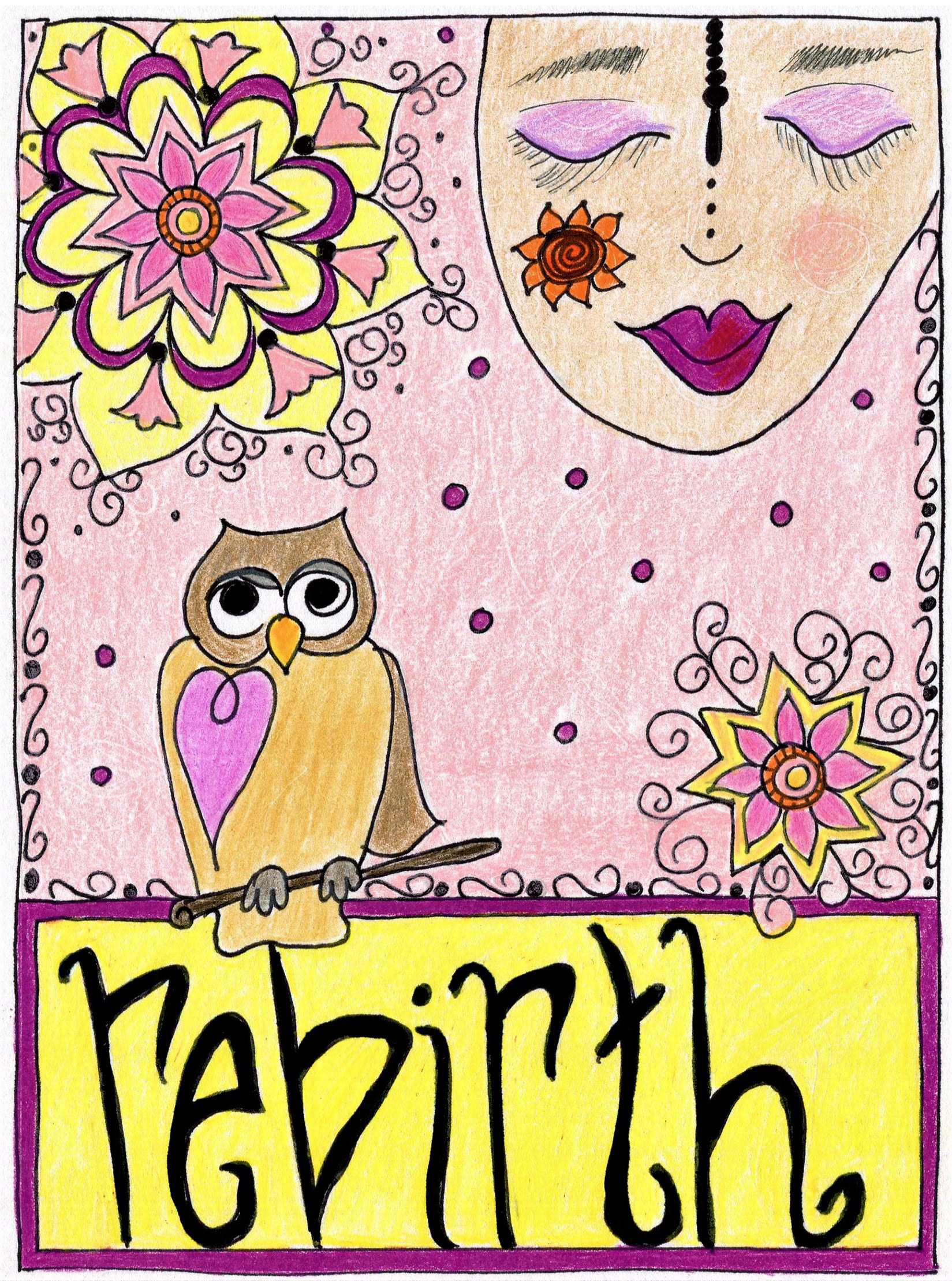 Rebirth - colored pencils