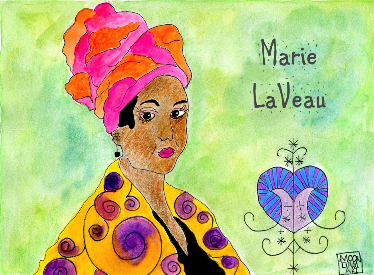 Marie - Voodoo Queen - watercolor