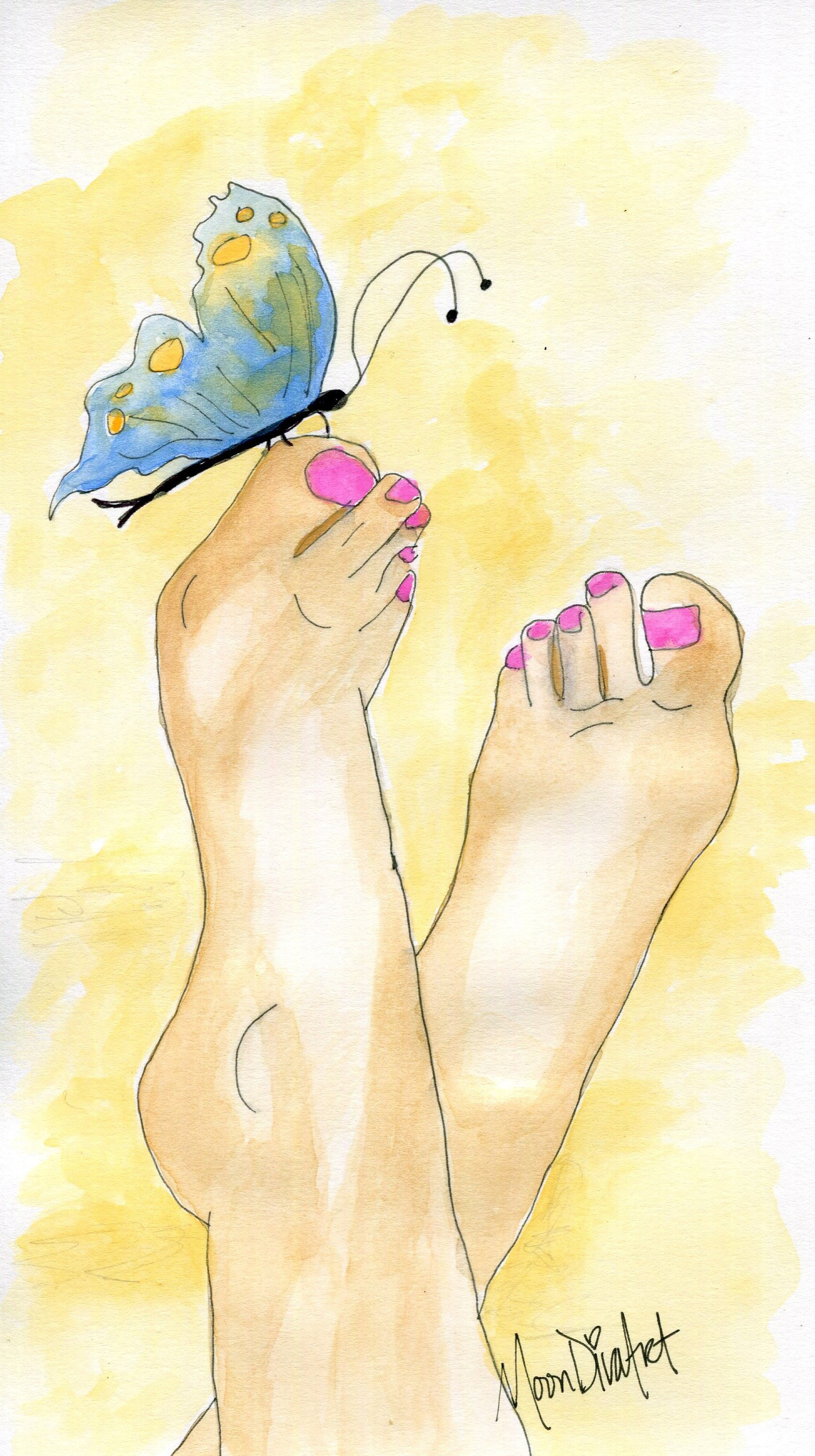 Butterfly kisses - watercolor