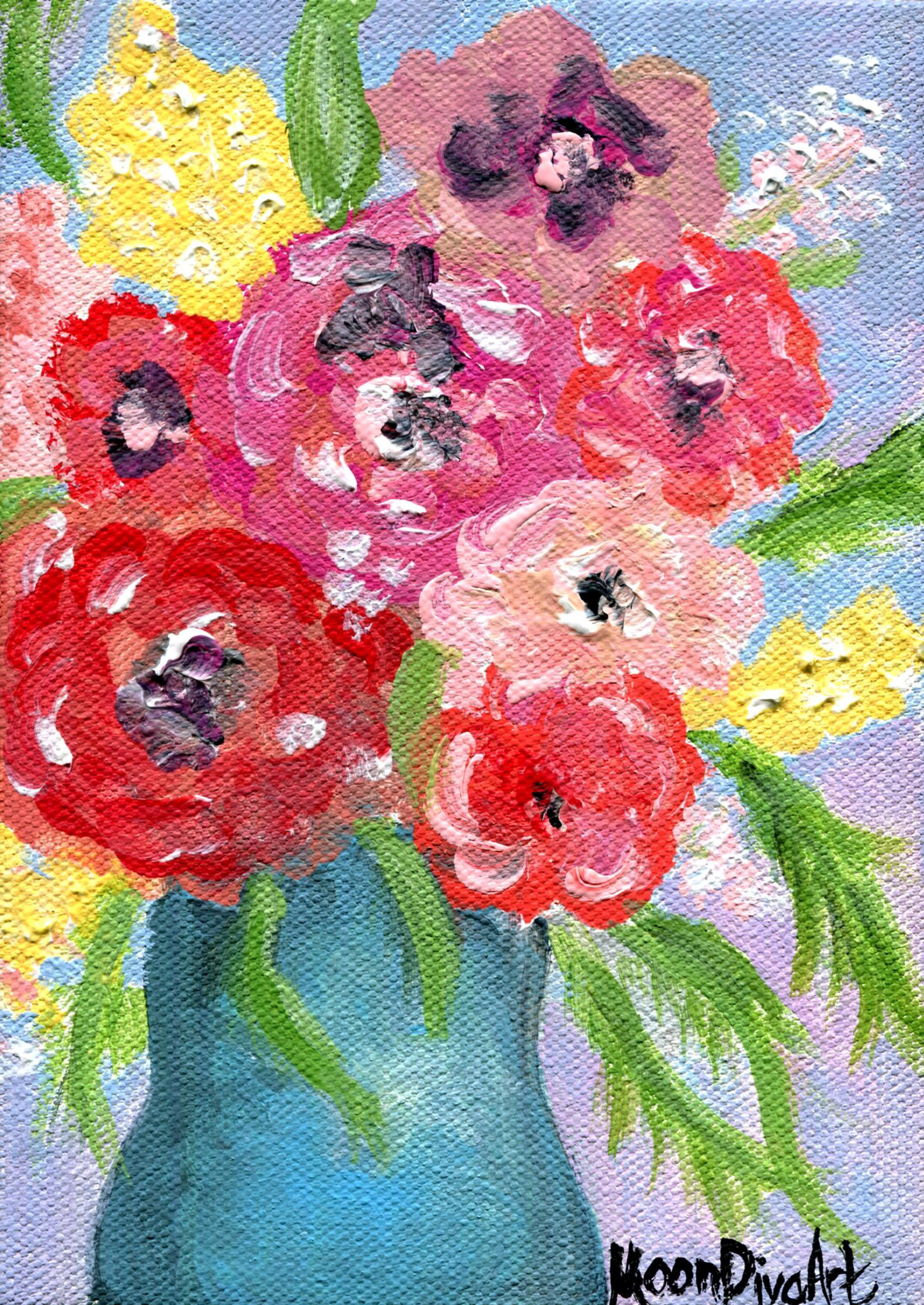 Flowers in a Jug - acrylic 