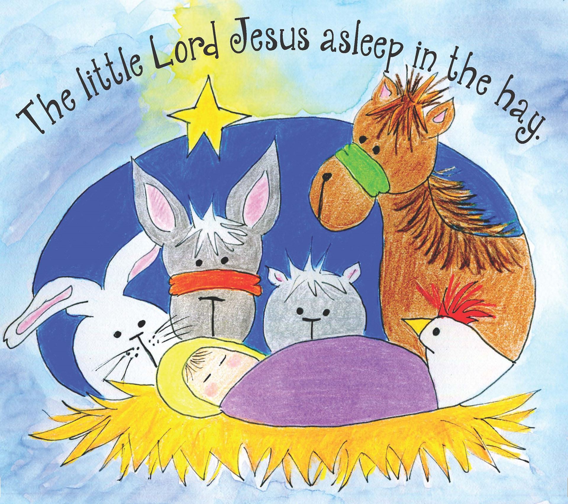 Away in the Manger - watercolor