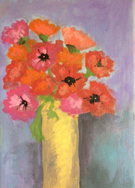 Vase of Happy - acrylic