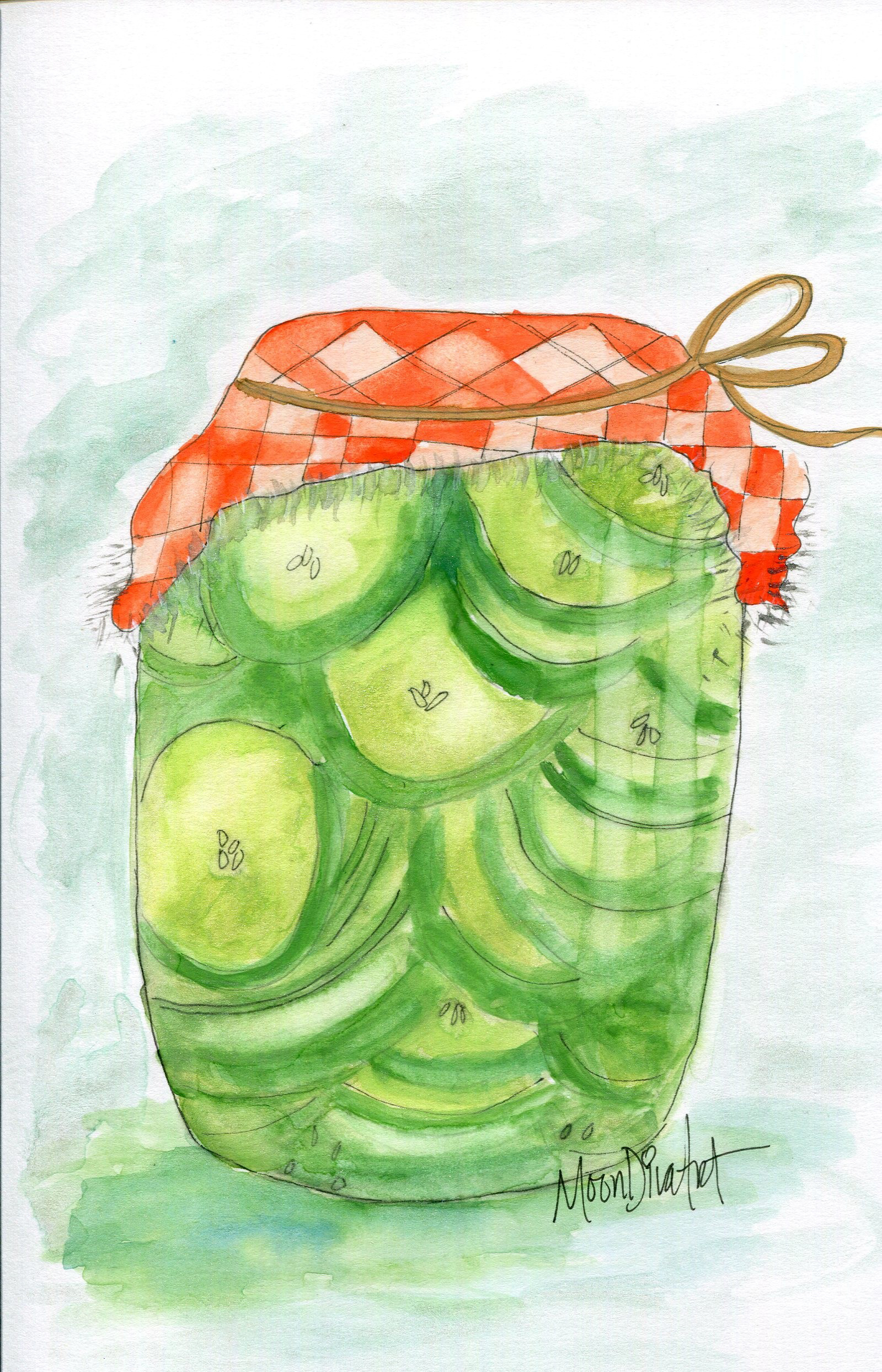 Feeling dilly - watercolor