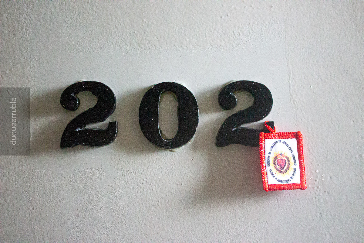 Favorite 1 of 2020. This picture simbolizes the extra protection we were looking for during this year. This scapulry is still hanging, with a Santa Clauss, in the door of one of my neighbors.