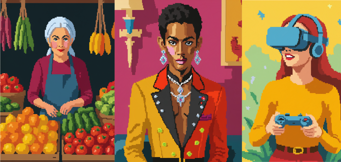 Generierte Illustrationen mit eignen KI Modell (Adobe Firefly)