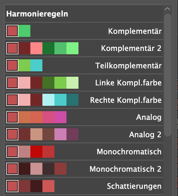 INTELLIGENTE FARBVORSCHLÄGE
