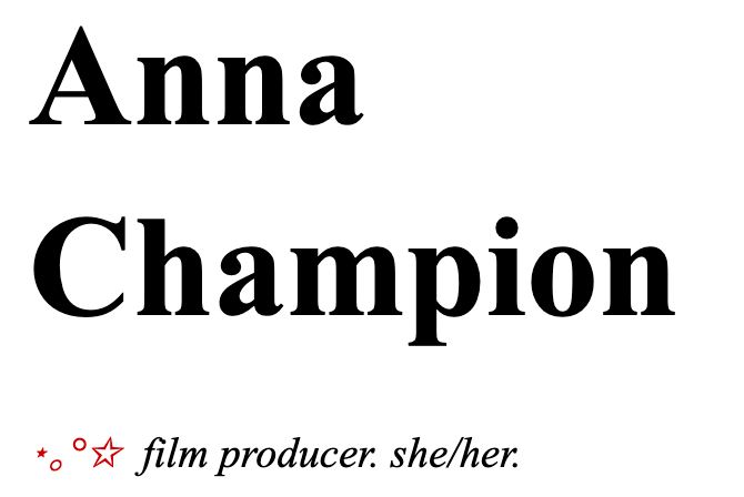 ANNA CHAMPION