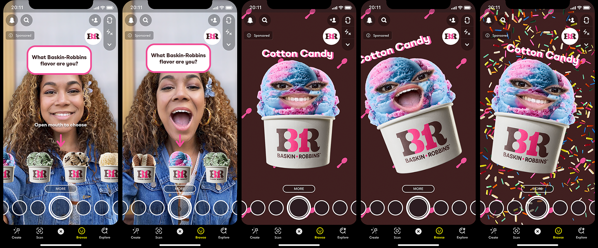 What Flavor Are You? Quiz Lens for Baskin Robbins
