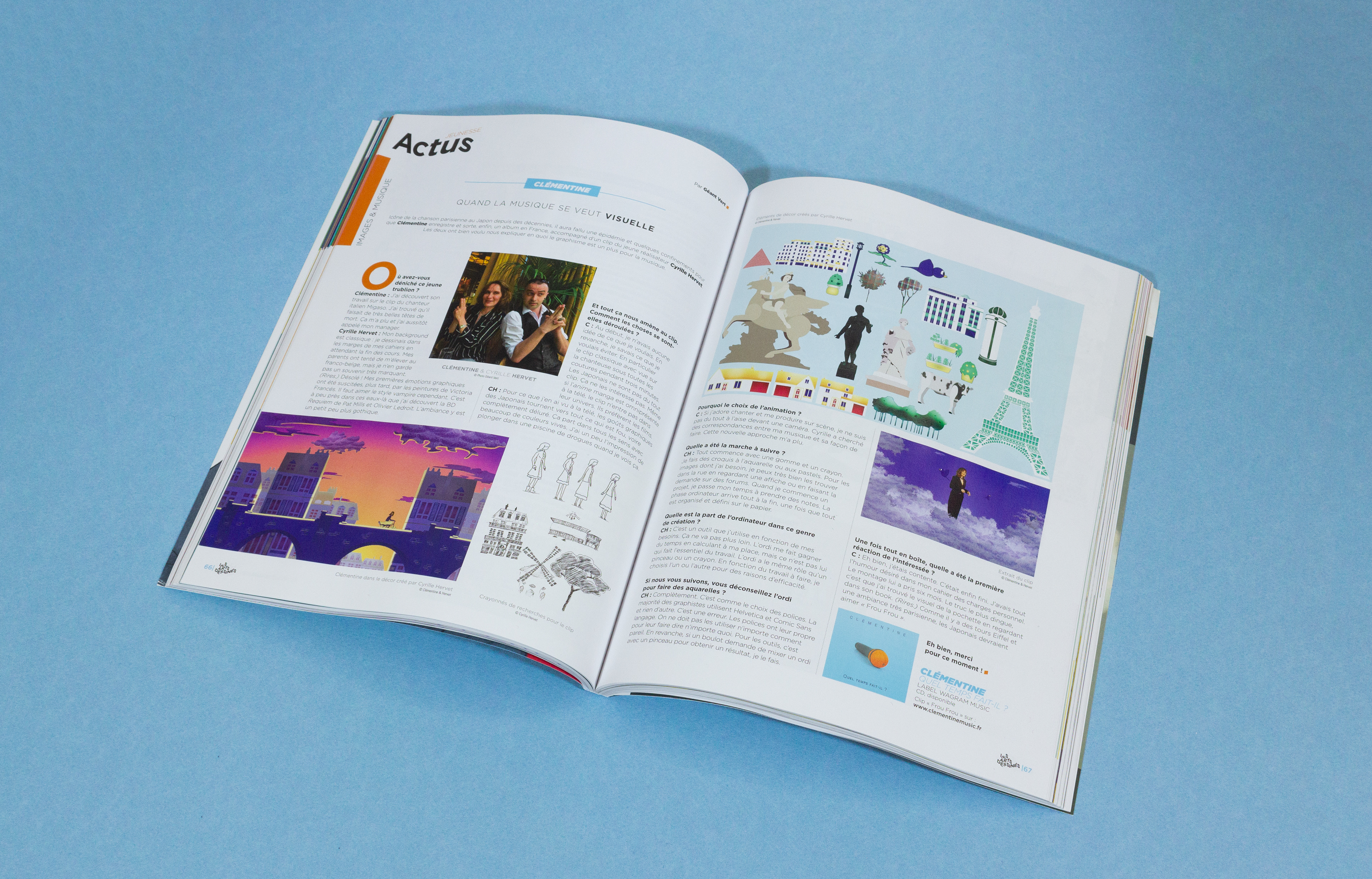 Interview of Cyrille Hervet and Clémentine by Géant Vert in the 16th magazine of "Les Arts Dessinés"