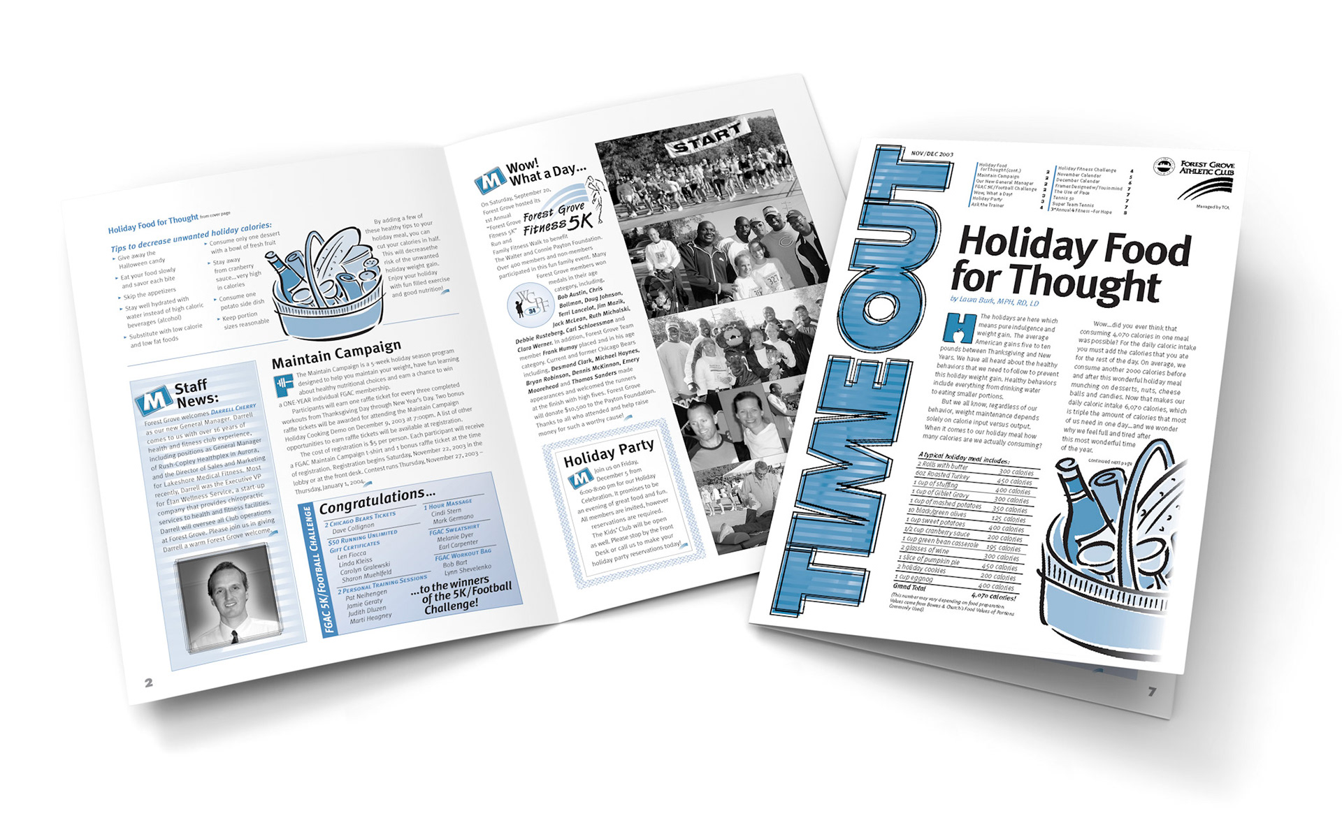 Time Out Newsletter Design - Forest Grove Athletic Club