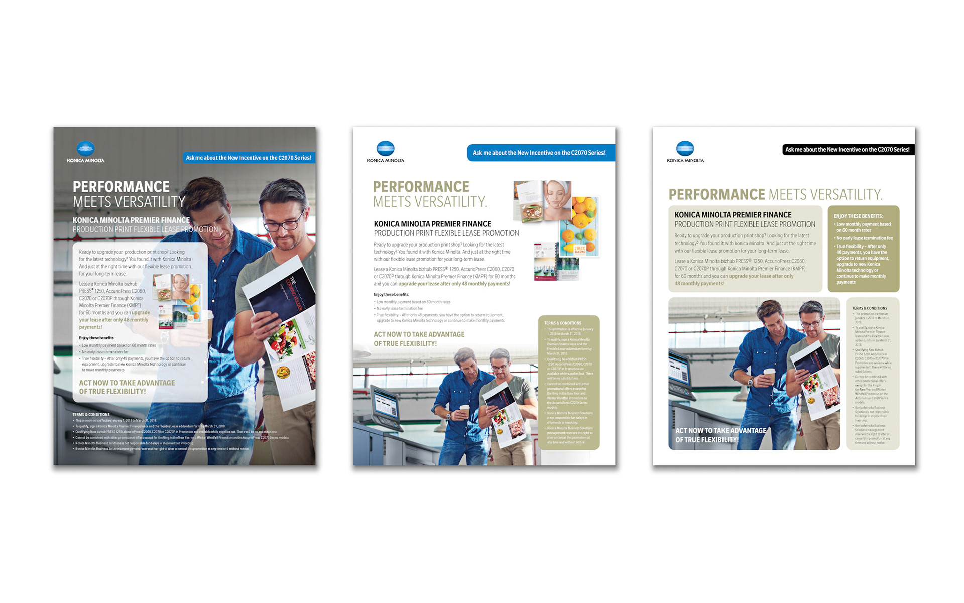 Promotion Redesign Variations - Konica Minolta Business Solutions