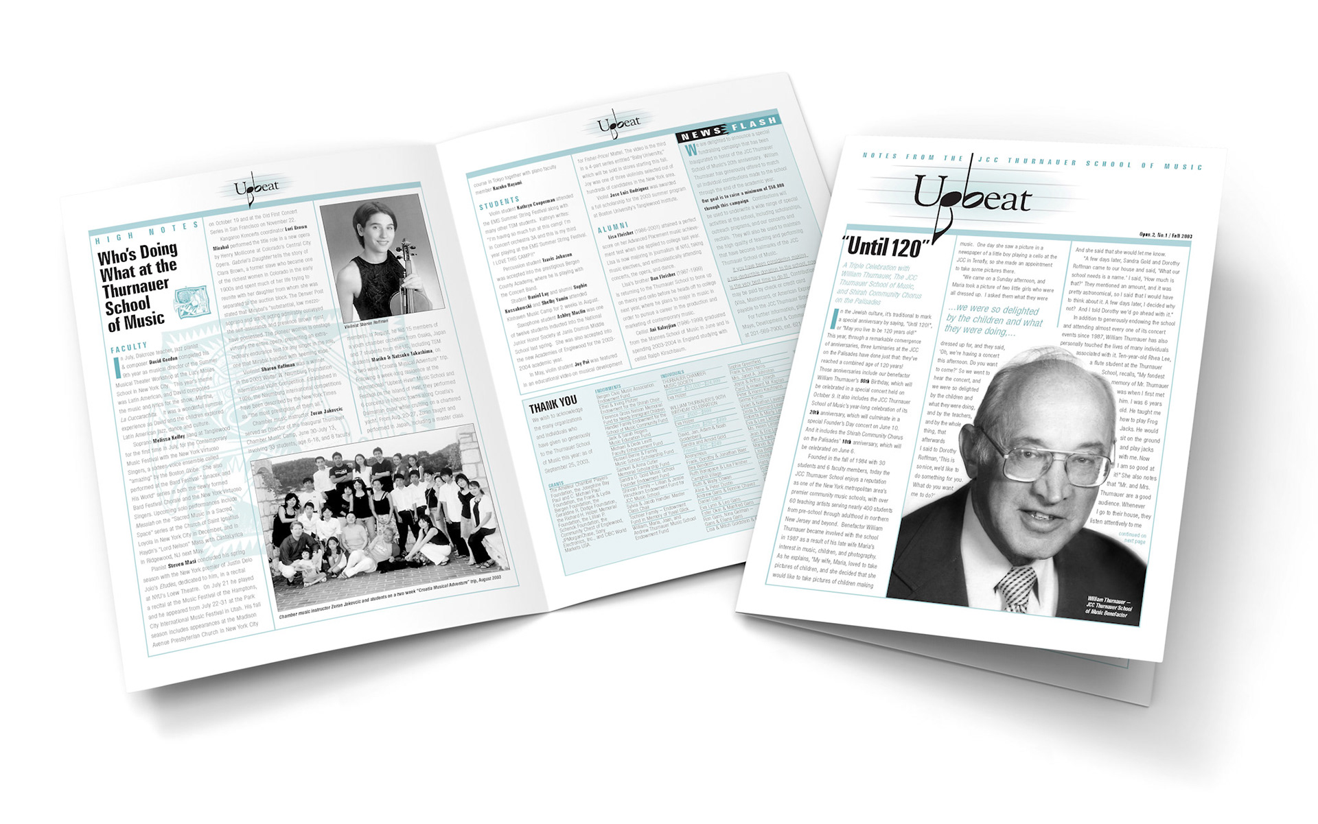 UpBeat Newsletter Design - Thurnauer School of Music