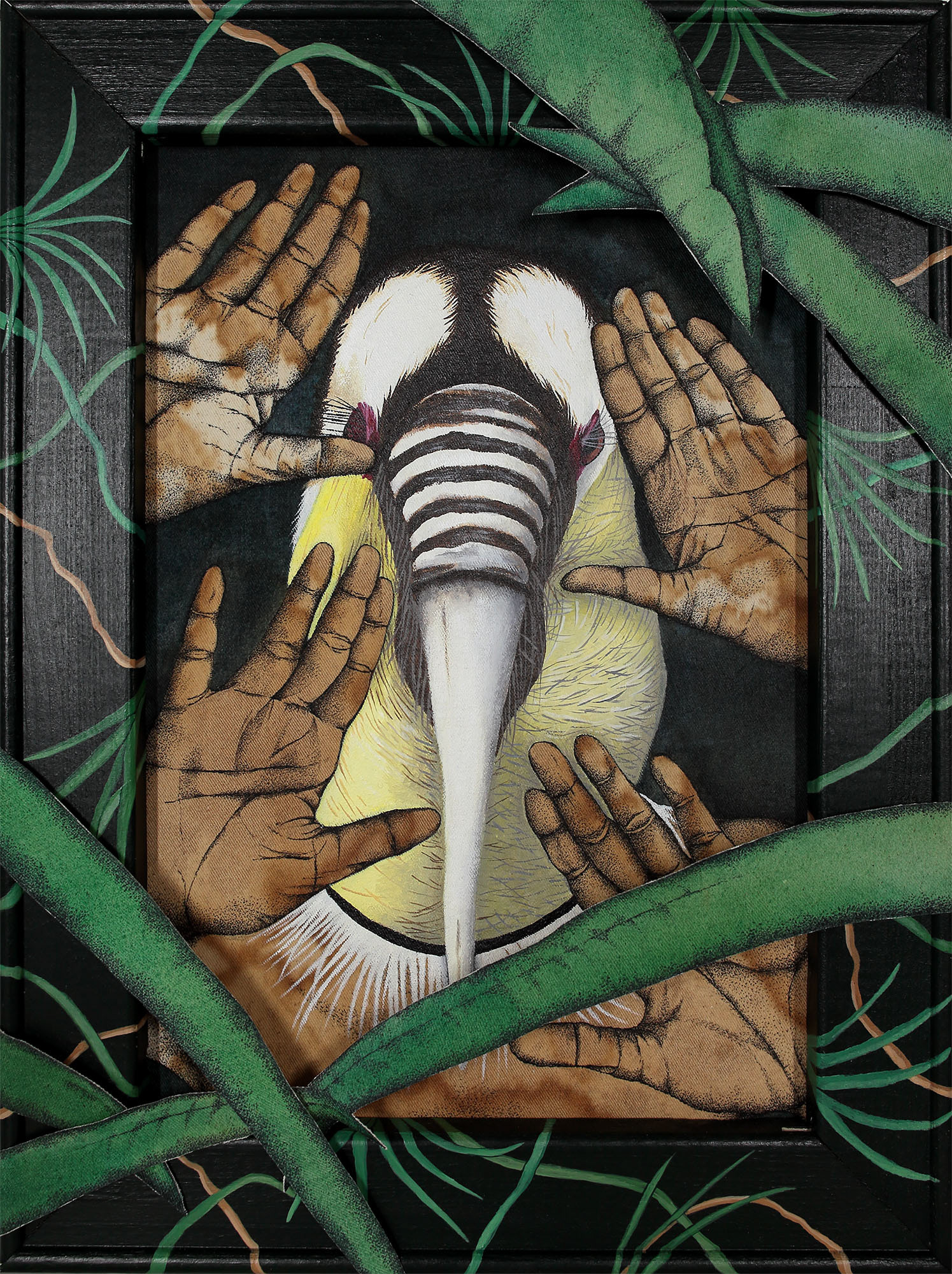 utopian / ink, coffee, acrylic on canvas / 30cm x 40cm /  2020 / private collection