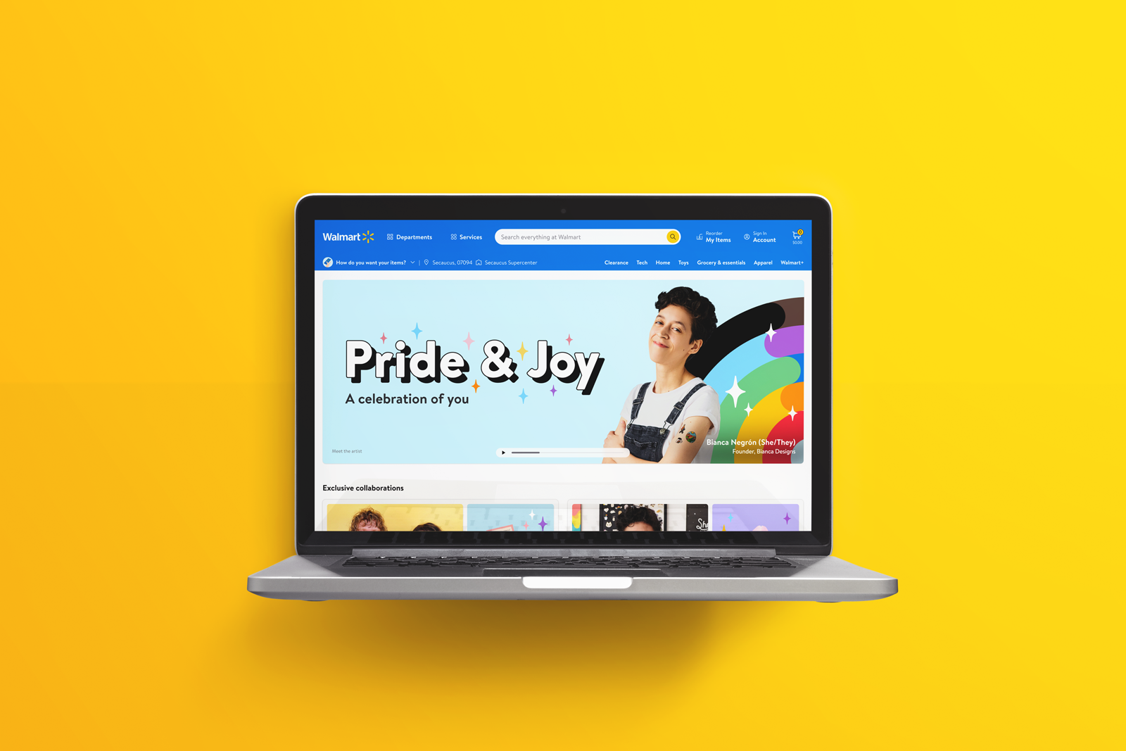 Pride: Landing Page, POV 3-Ups for Brand Stories, Product Cat Tiles & more