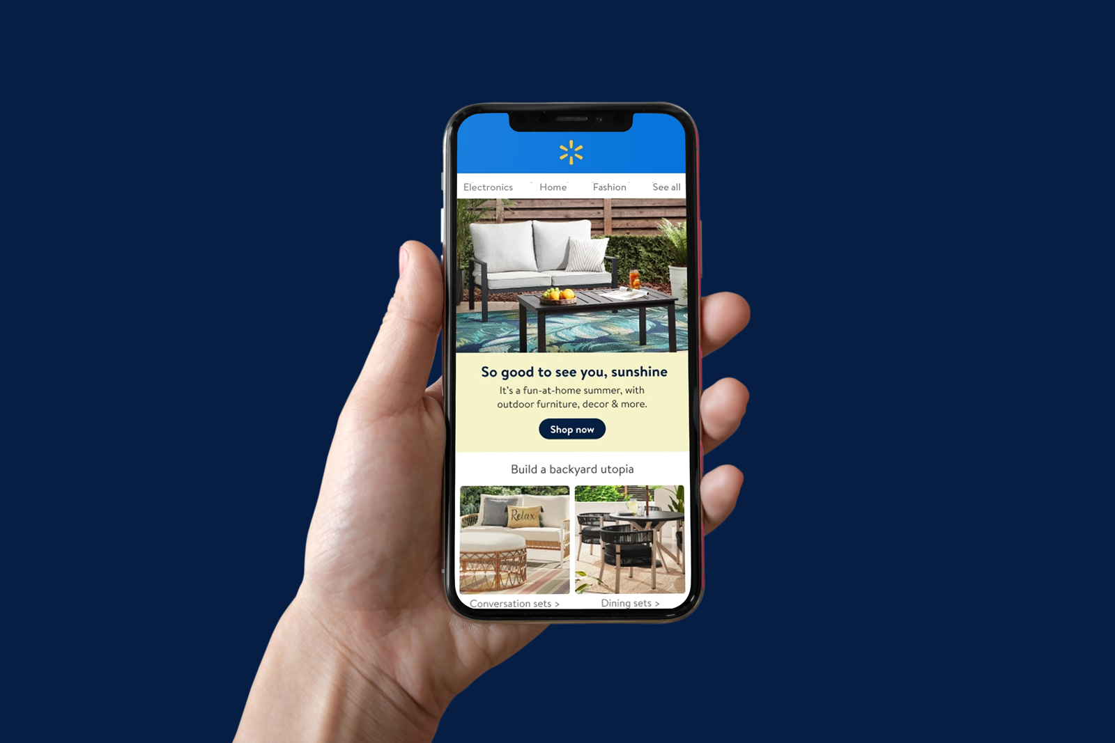 Summer Patio: Email Hero, Item Carousel, 2-Up Cat Tiles & more