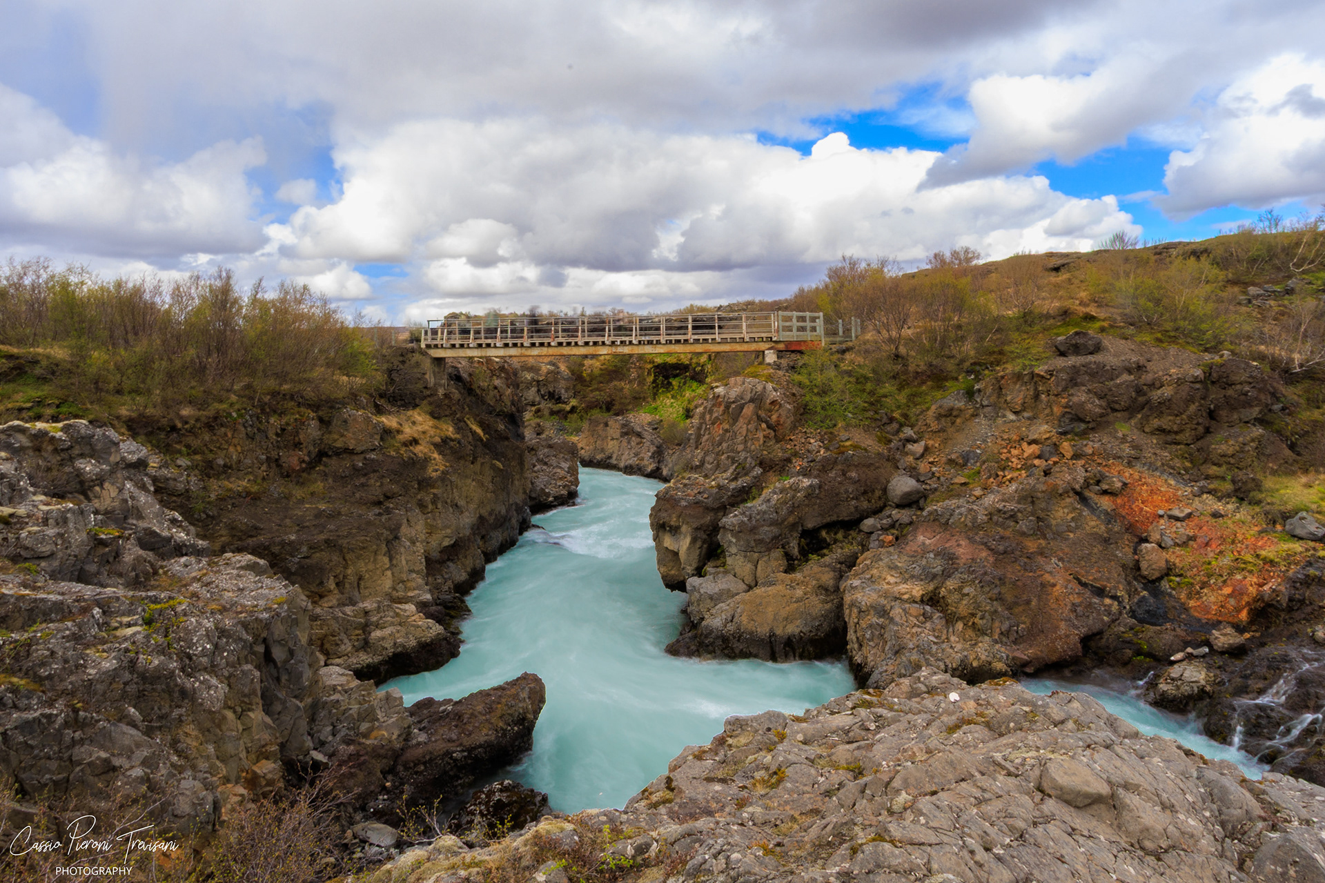 Barnafoss bridge, Iceland river, glacial water, lava canyon Iceland, Iceland travel