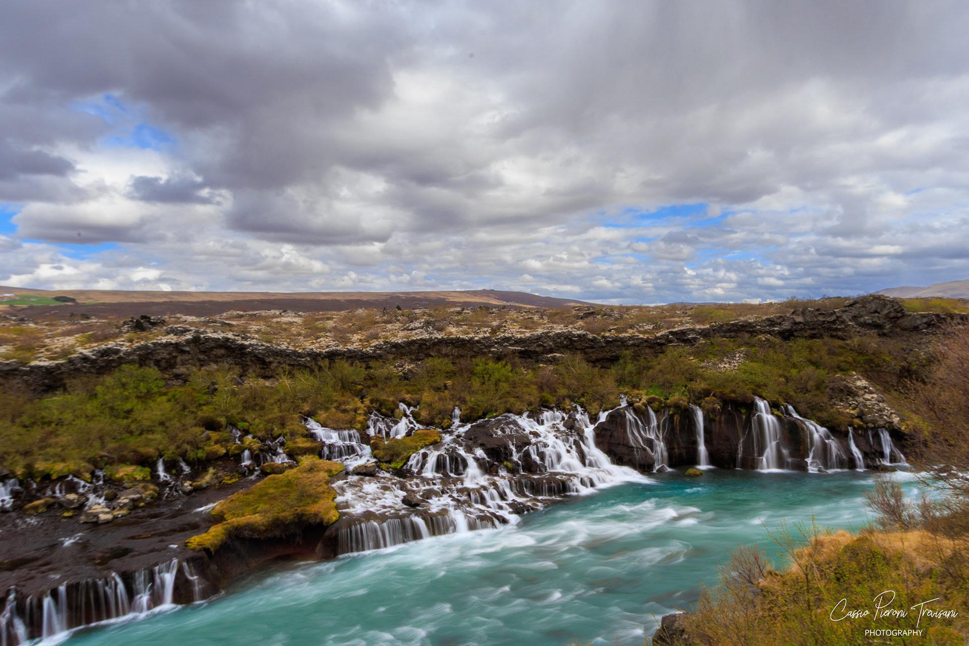 Hraunfossar, Iceland waterfalls, turquoise river Iceland, lava waterfalls, West Iceland photography