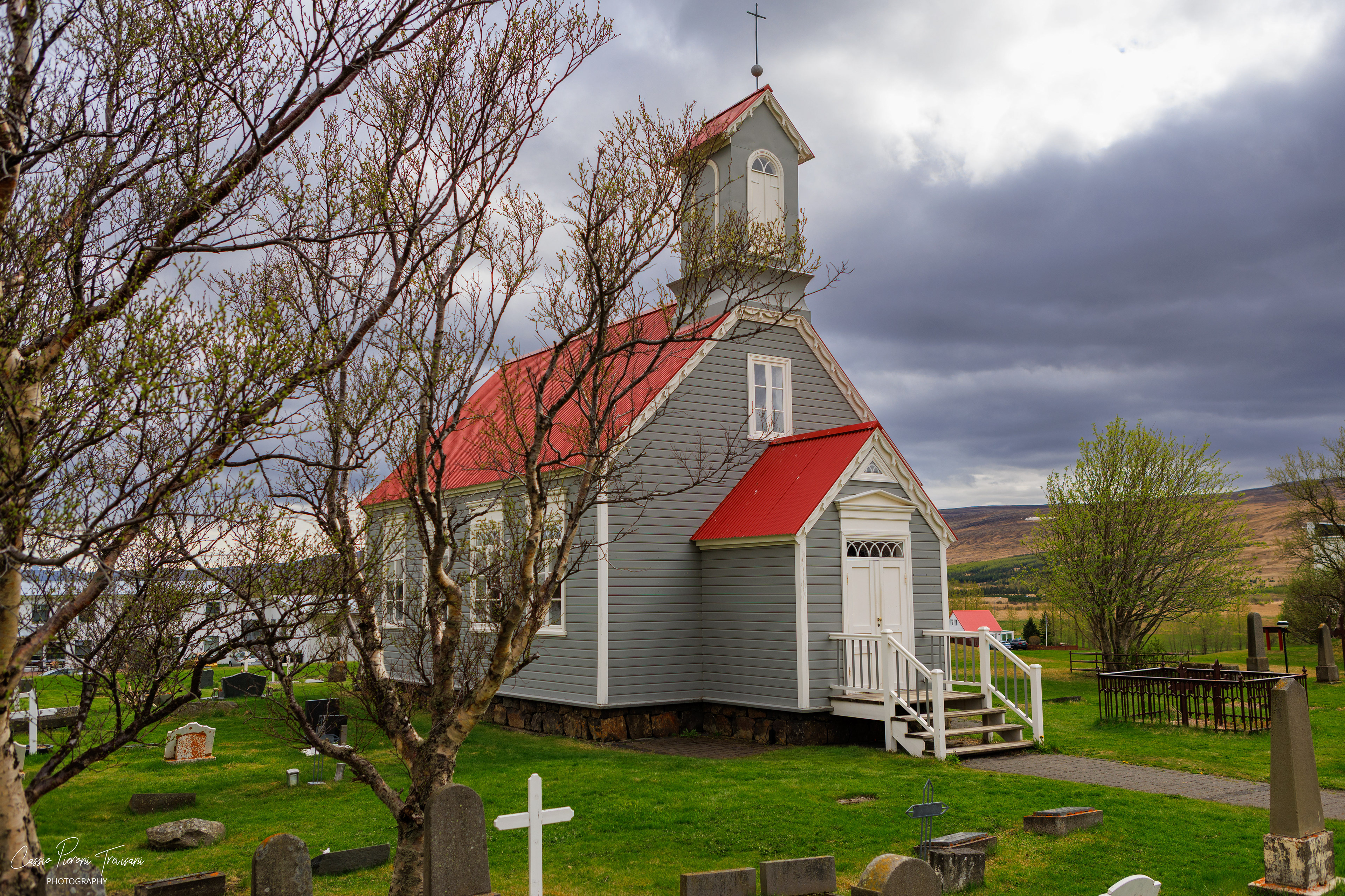 Reykholtskirkja, Reykholt church, West Iceland church, Iceland red roof church, historic Icelandic church