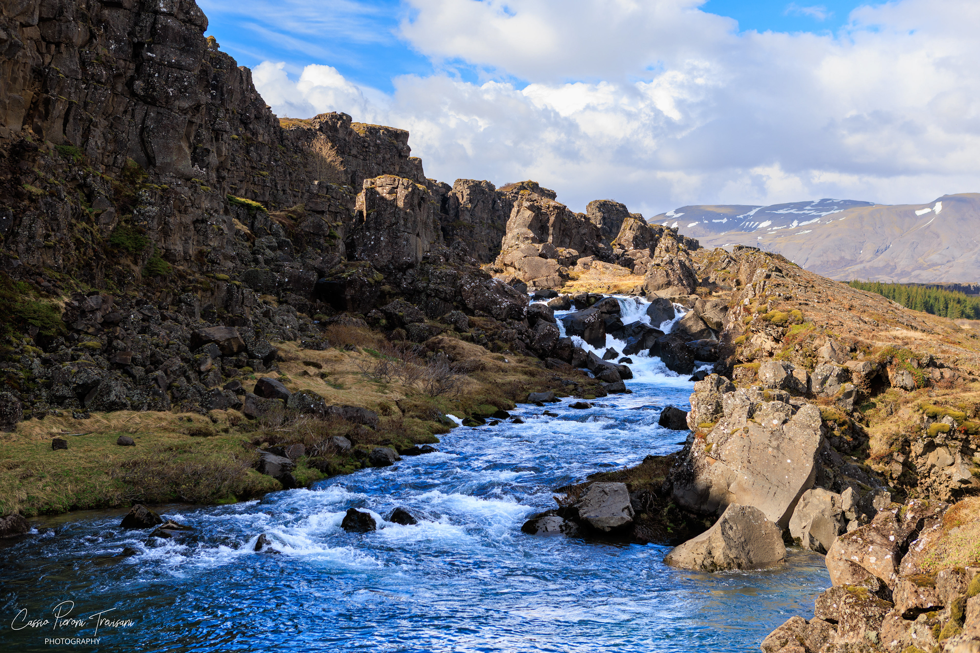 Þingvellir river, Iceland rift valley, volcanic rocks Iceland, Öxarárfoss area, Iceland nature photography