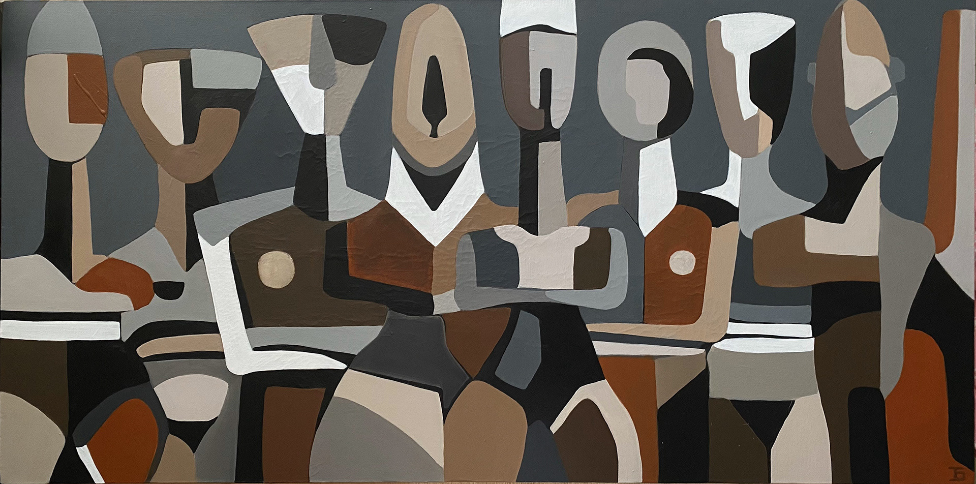 " Syntaxis " 2021, 50 x 100 cm, acrylic on canvas