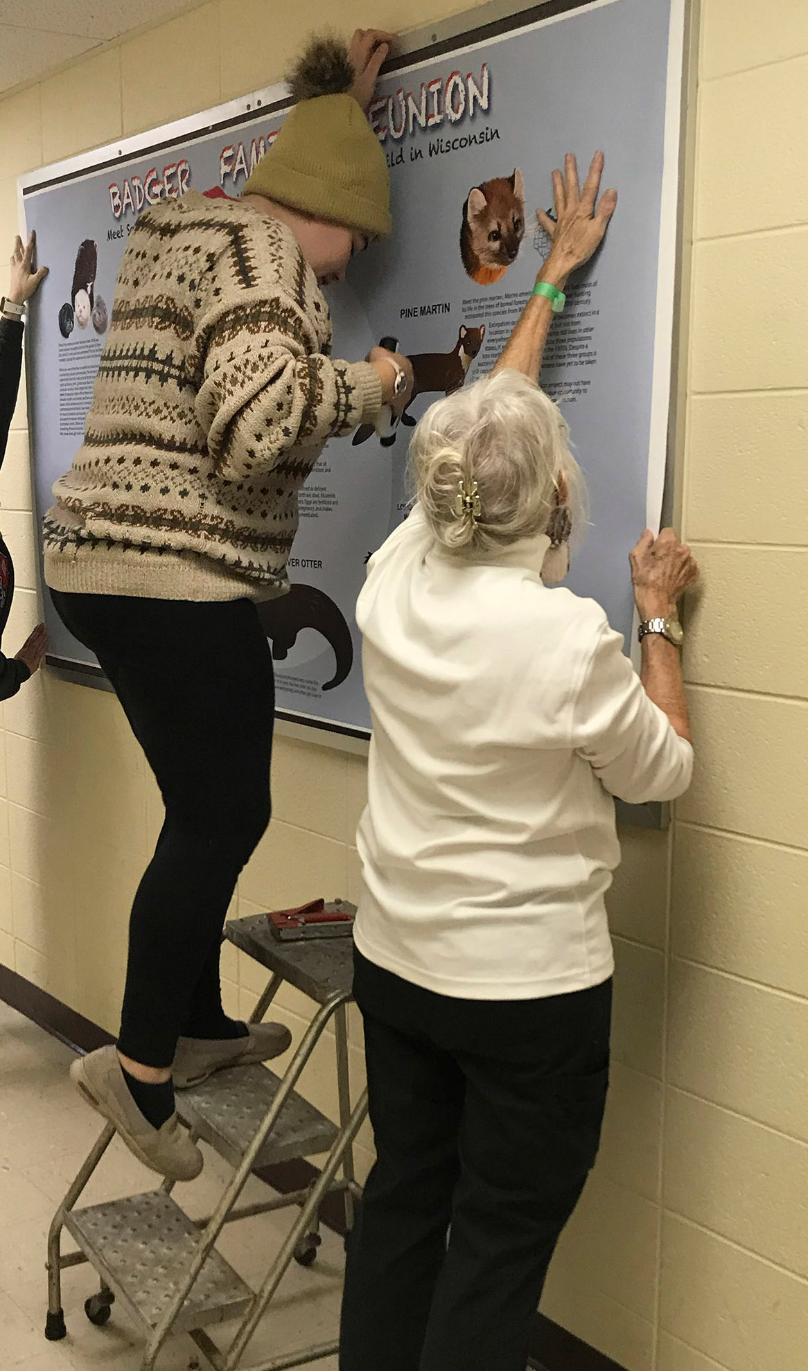 Photo of the poster installation.