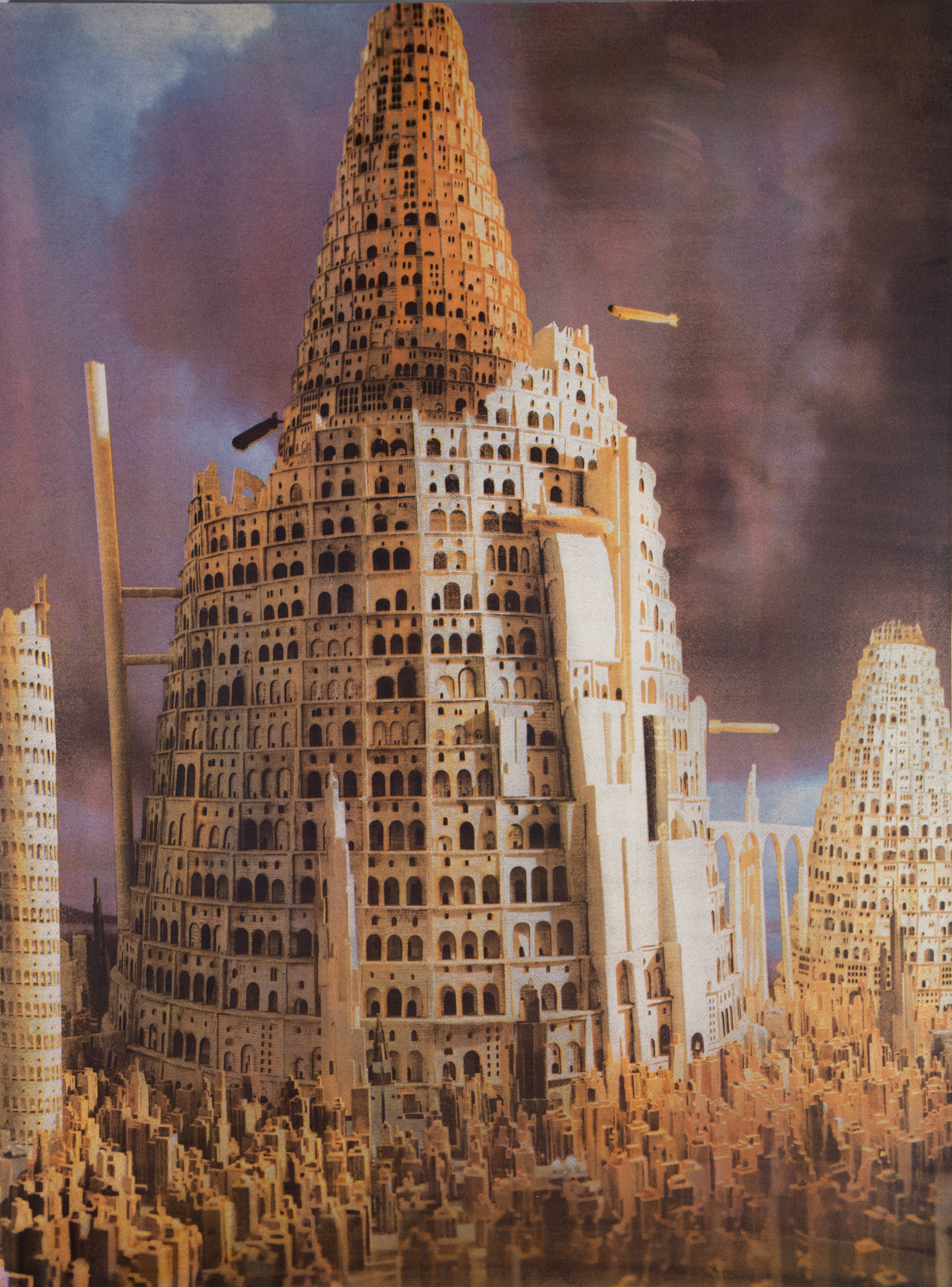 City of Towers, 2015; Gum Print , 40 x 30 in.