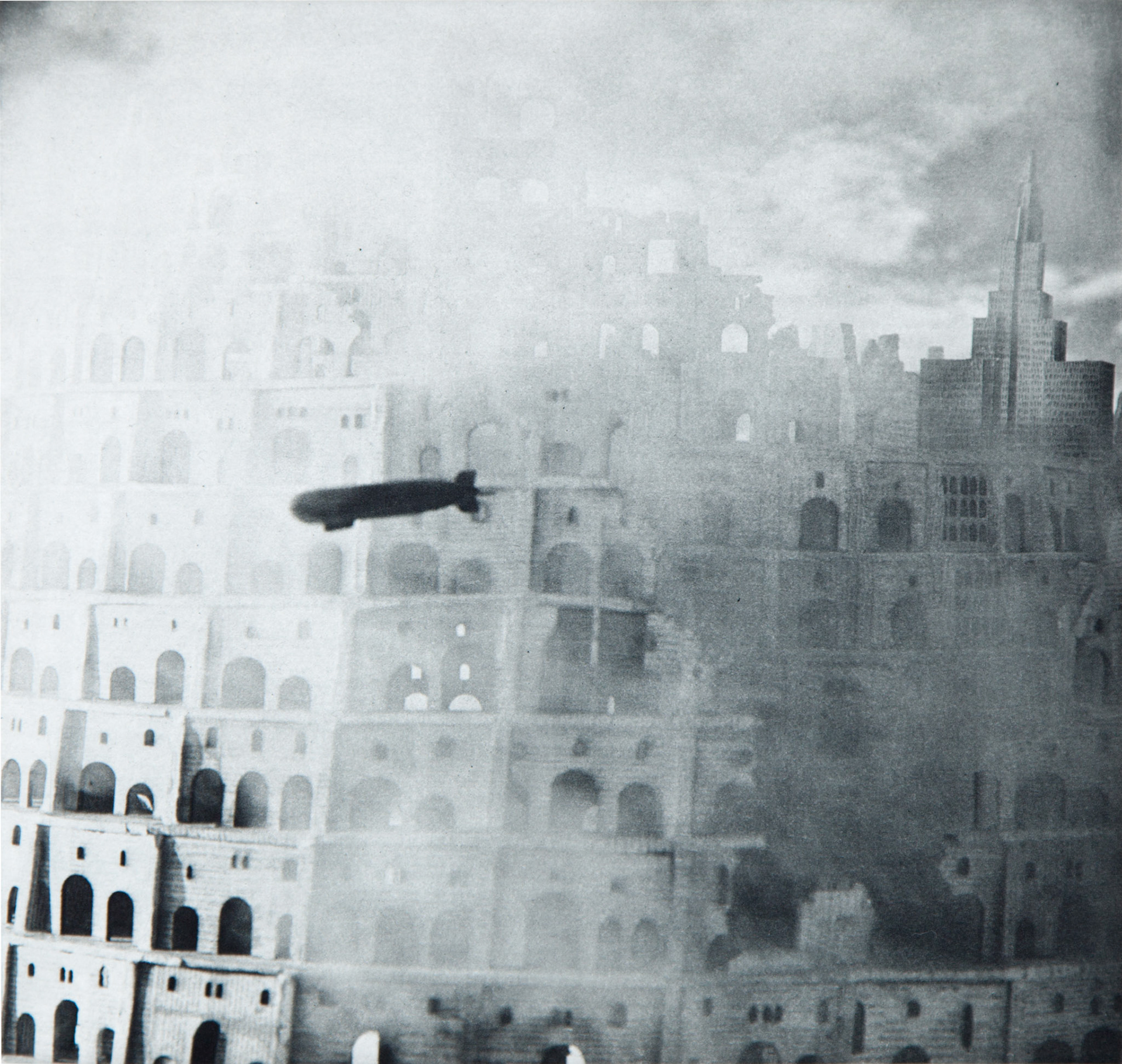 The Tower; In the Clouds, 2015; Photogravure , 11 x 11 in.