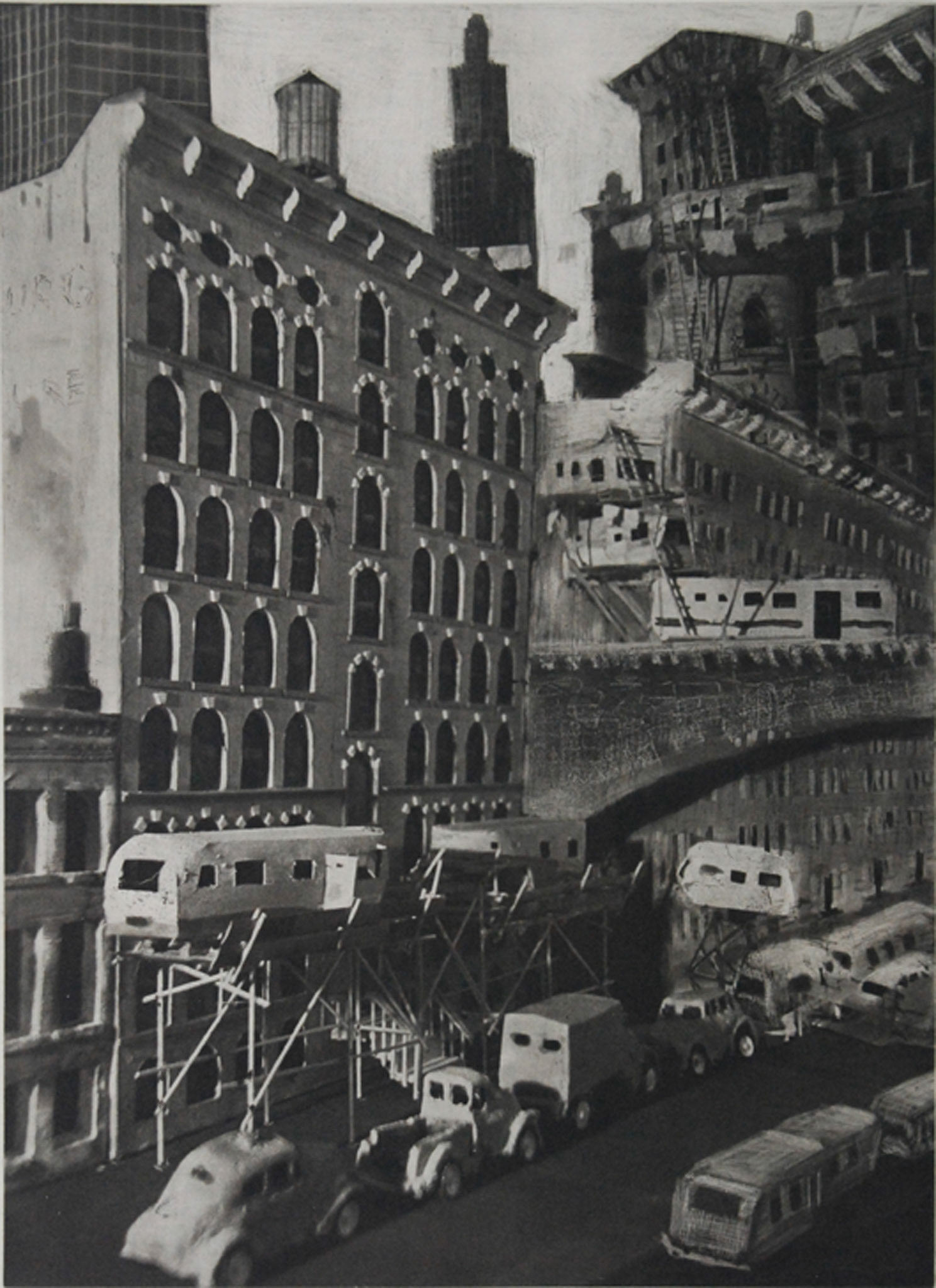 Tenements, 2010; Photogravure , 22.25 x 16.25 in.