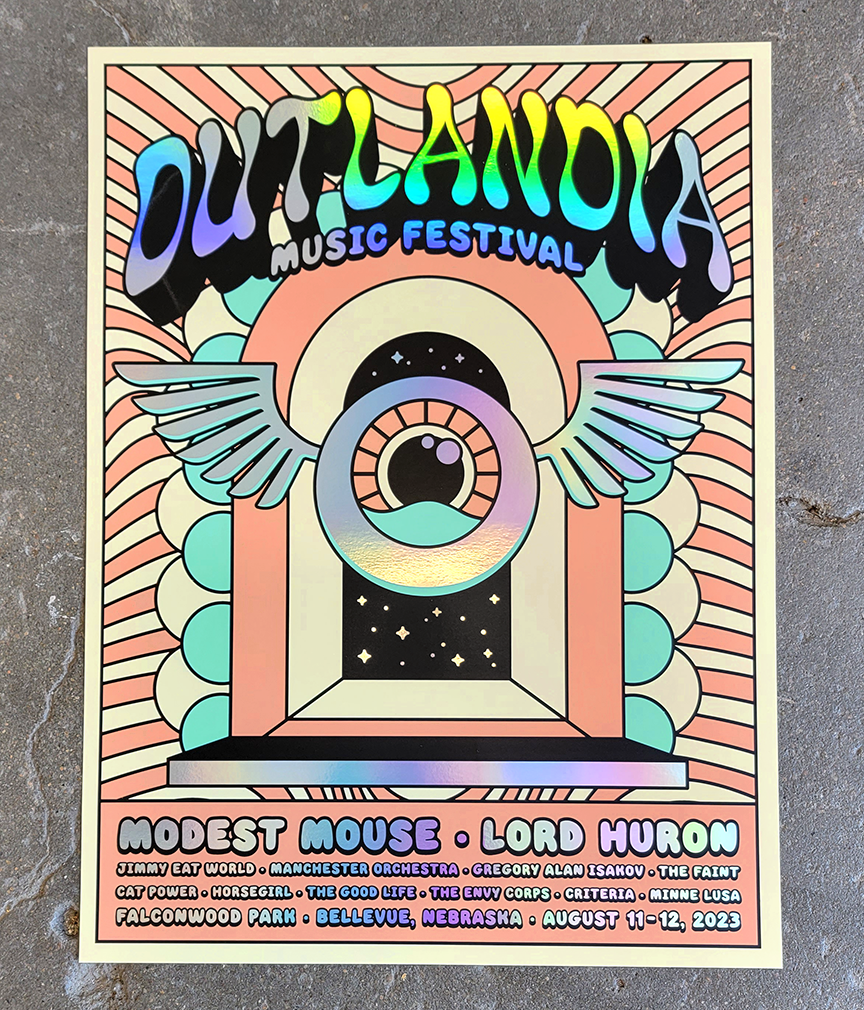 Outlandia Festival 2023 Poster - Limited Edition Rainbow Foil