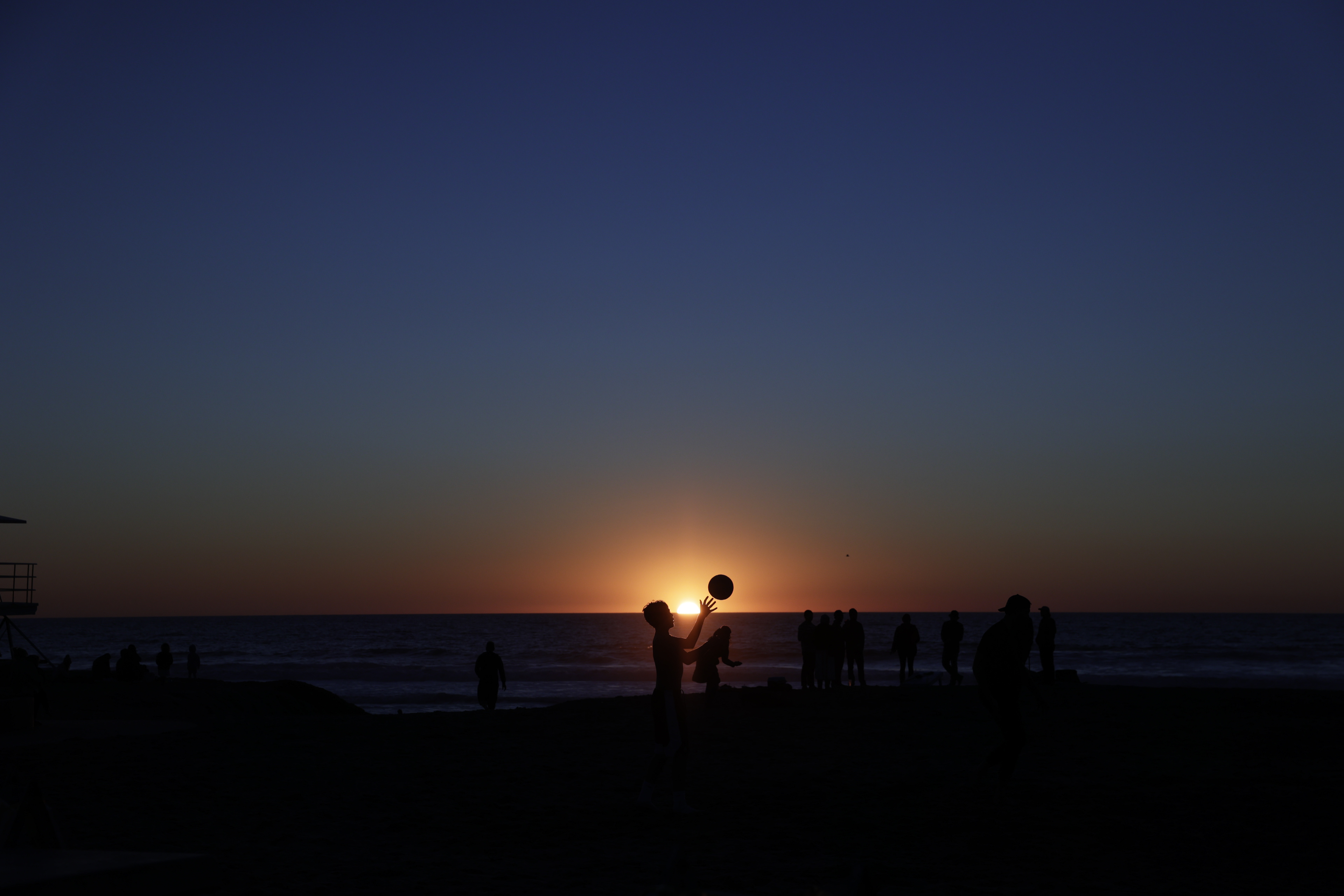 Sunset Plays with Moonlight Beach