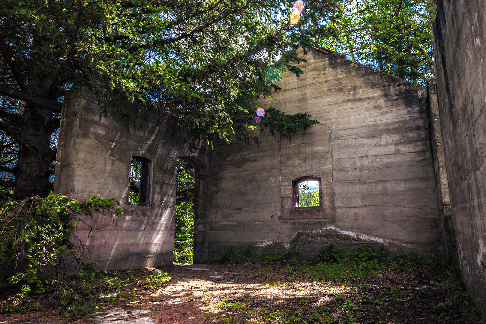 Inside the lamphouse building. An inportant park of the town's coal mining operation. Each miner was assigned a numbered mining lamp at the beginning of their shift. At the end of each shift, the mining lamps were counted to determine if any miners were missing.