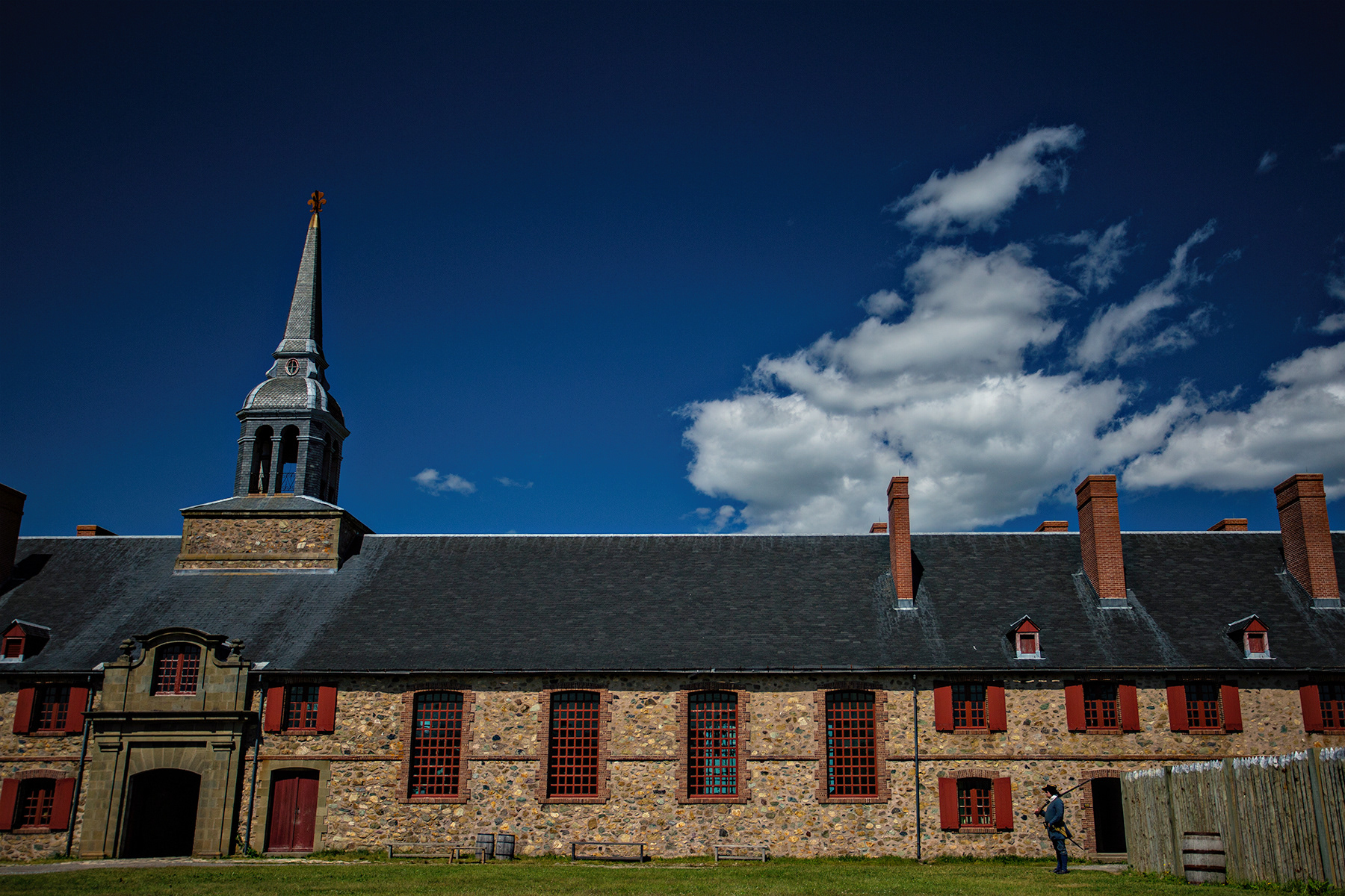 The King's Bastion at the Fortress of Louisbourg National Historic Site, on Cape Breton Island.