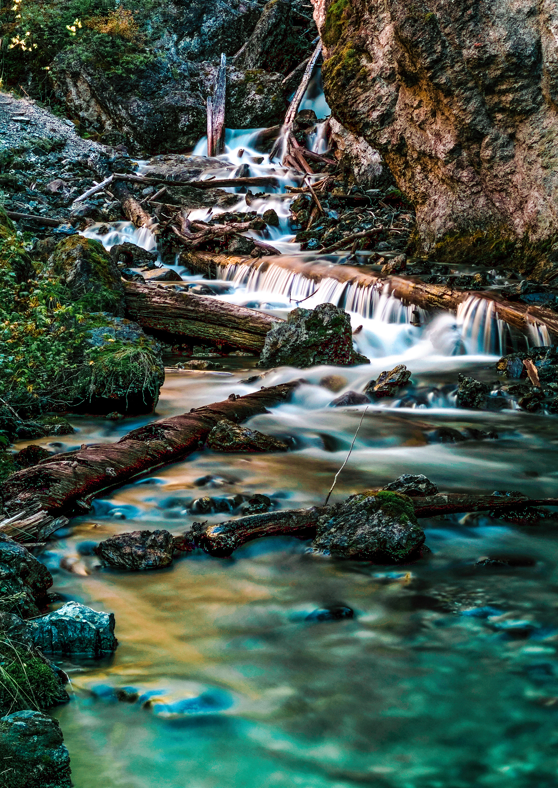 A small cascade near the town of Banff, Alberta.
