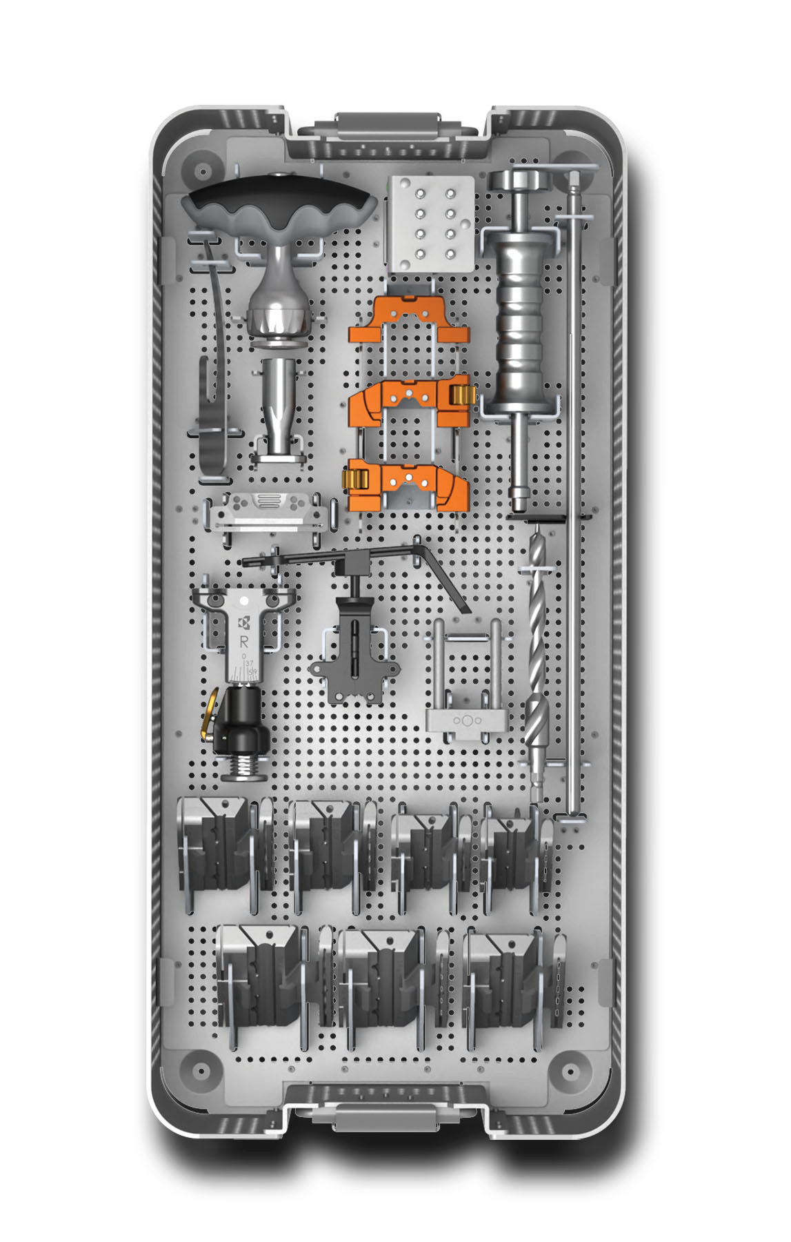 Realistic medical device tray render
