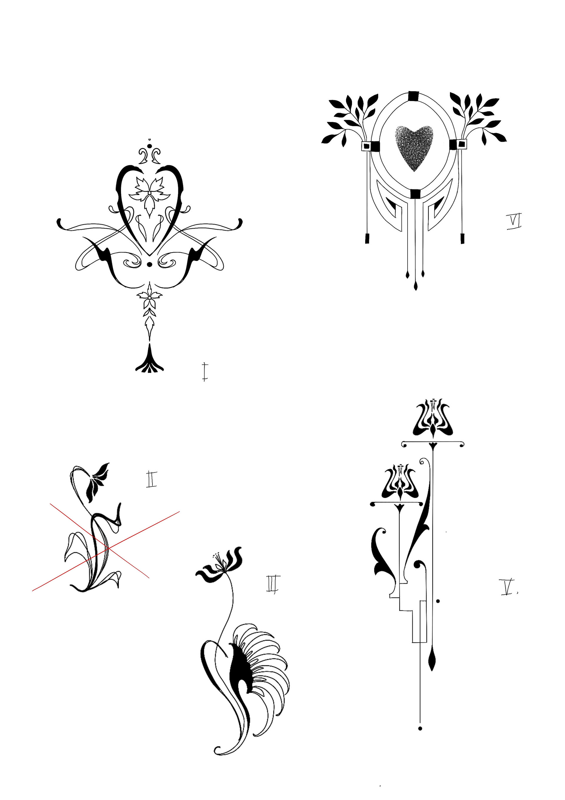 Jugendstil Charms
