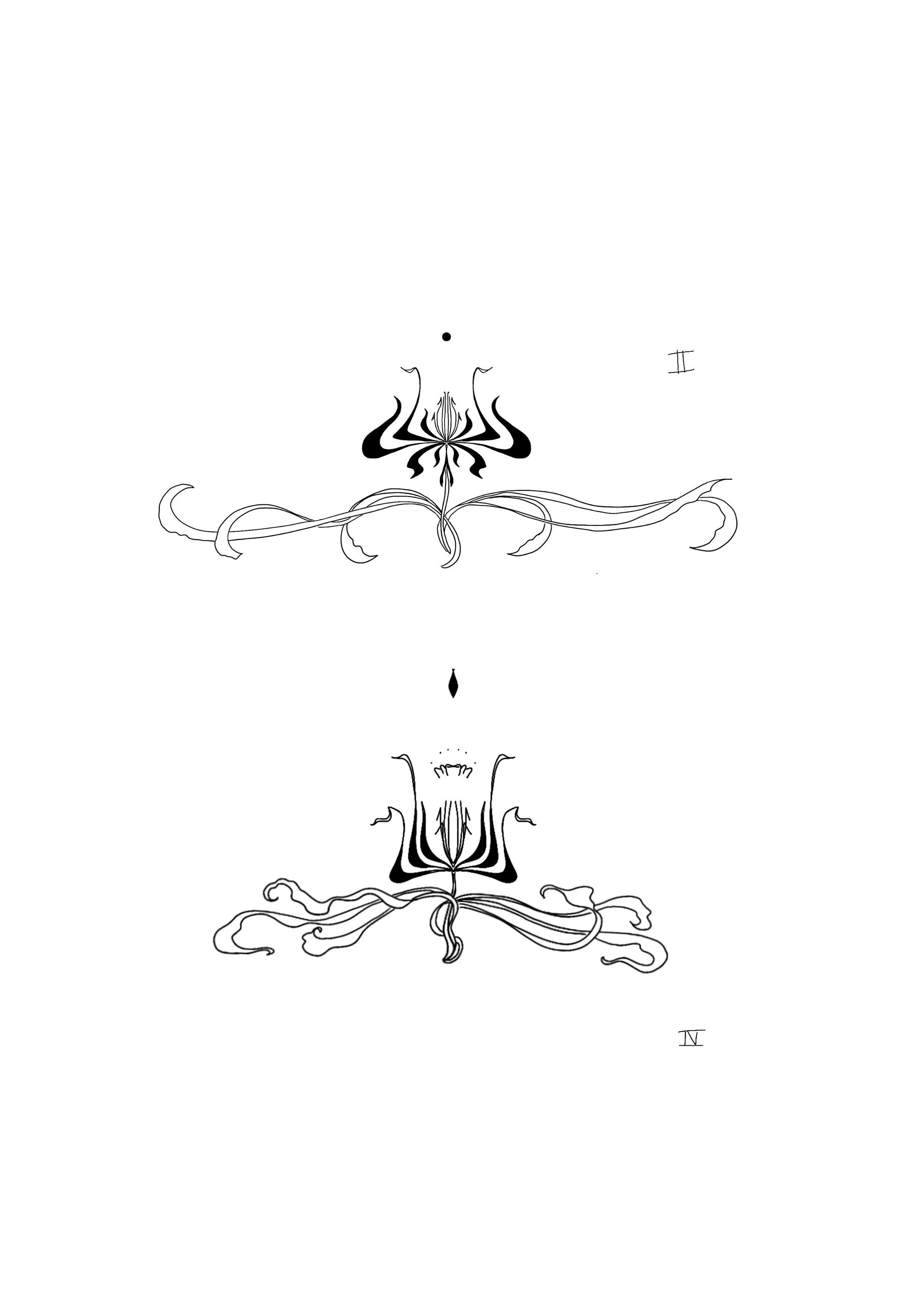 Jugendstil Ornament II + III