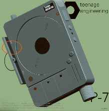 A 3D toy of the TP7 from Teenage engineering