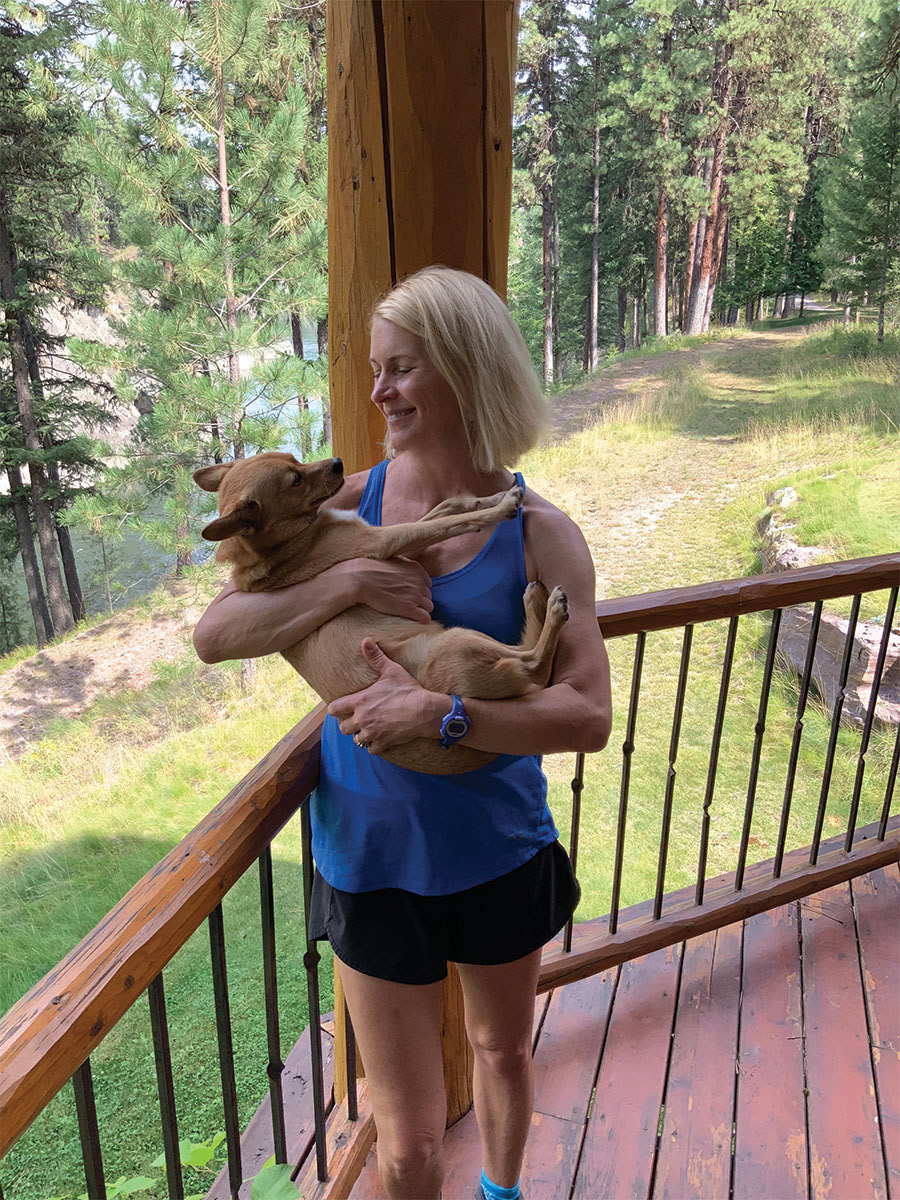 Valerie with sidekick Hip in Montana