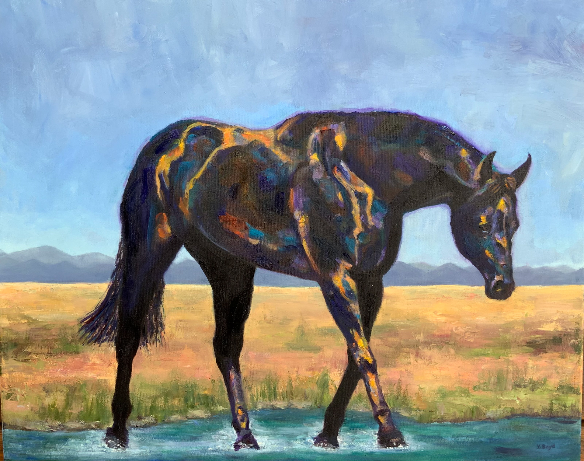Horsing Around, Oil on Canvas, 24x18