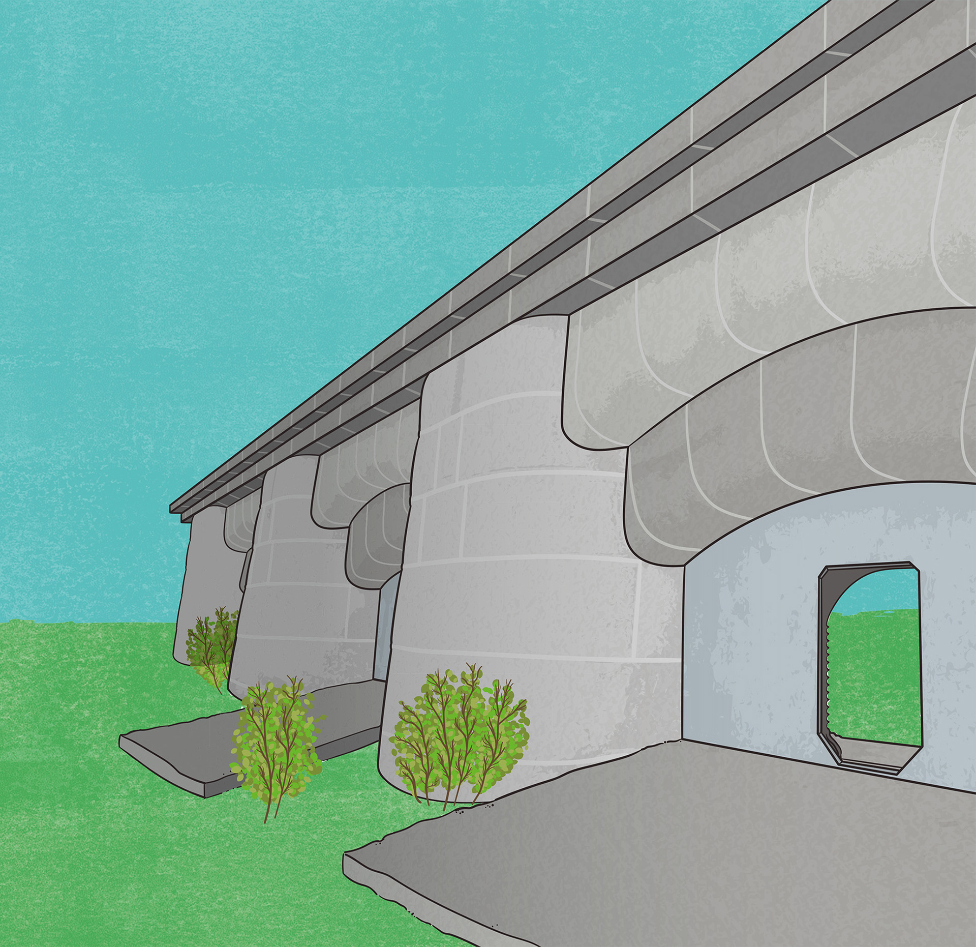 Shornemead Fort Historical Landmark Illustration
