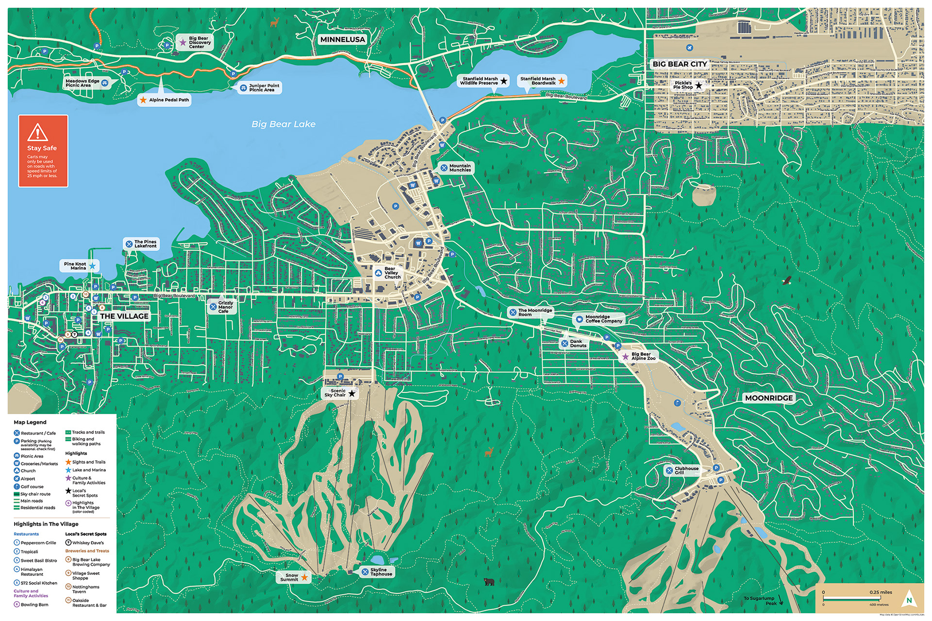 Big Bear Lake Map Brochure Side 2