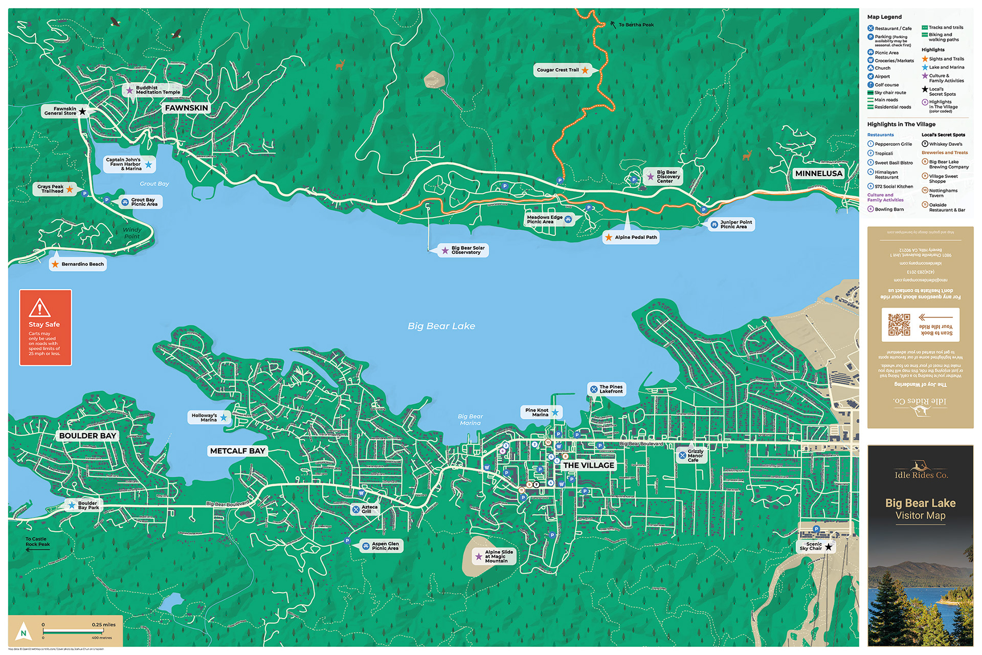 Big Bear Lake Map Brochure Side 1