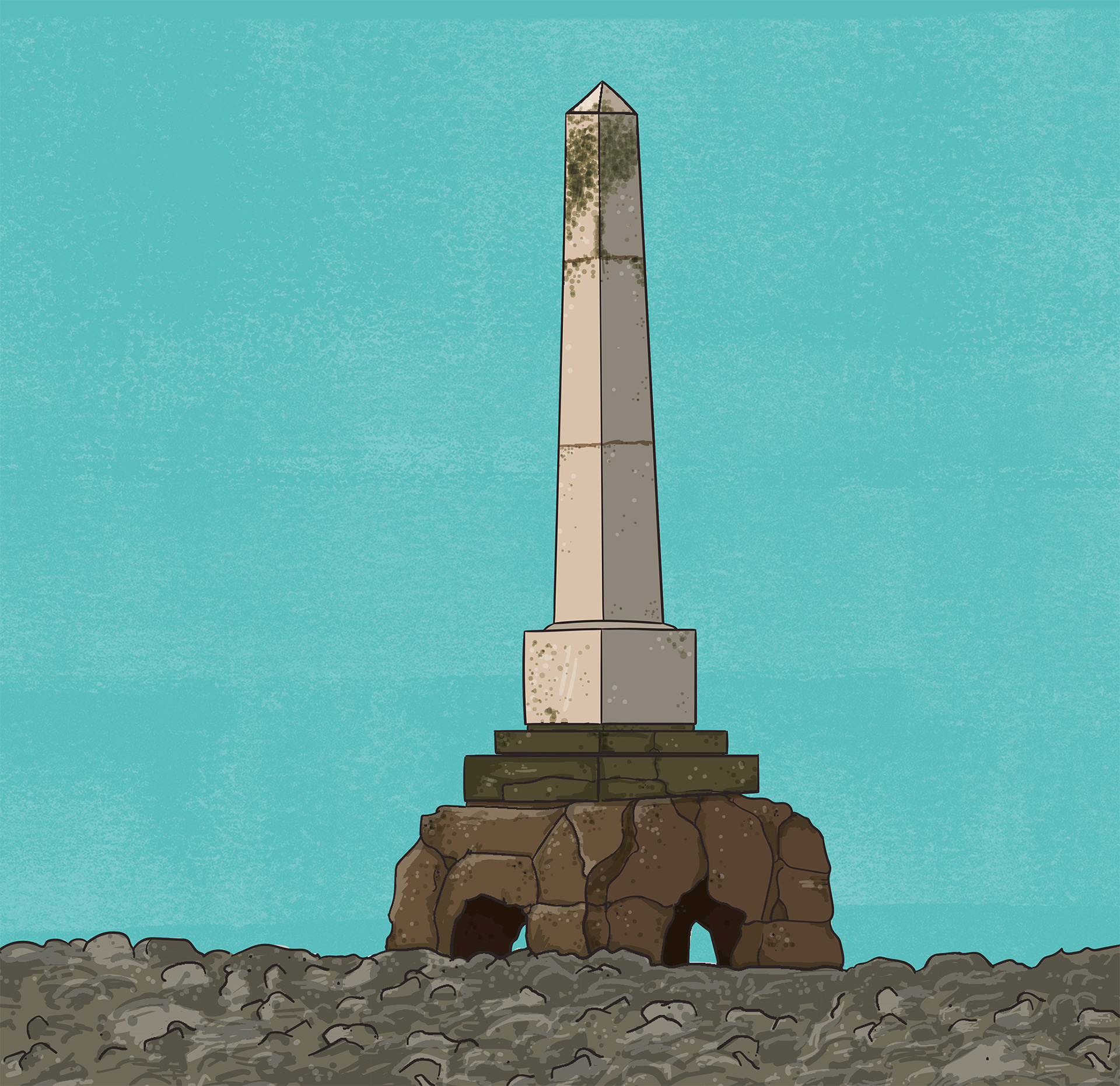 London Stone Monument Illustration