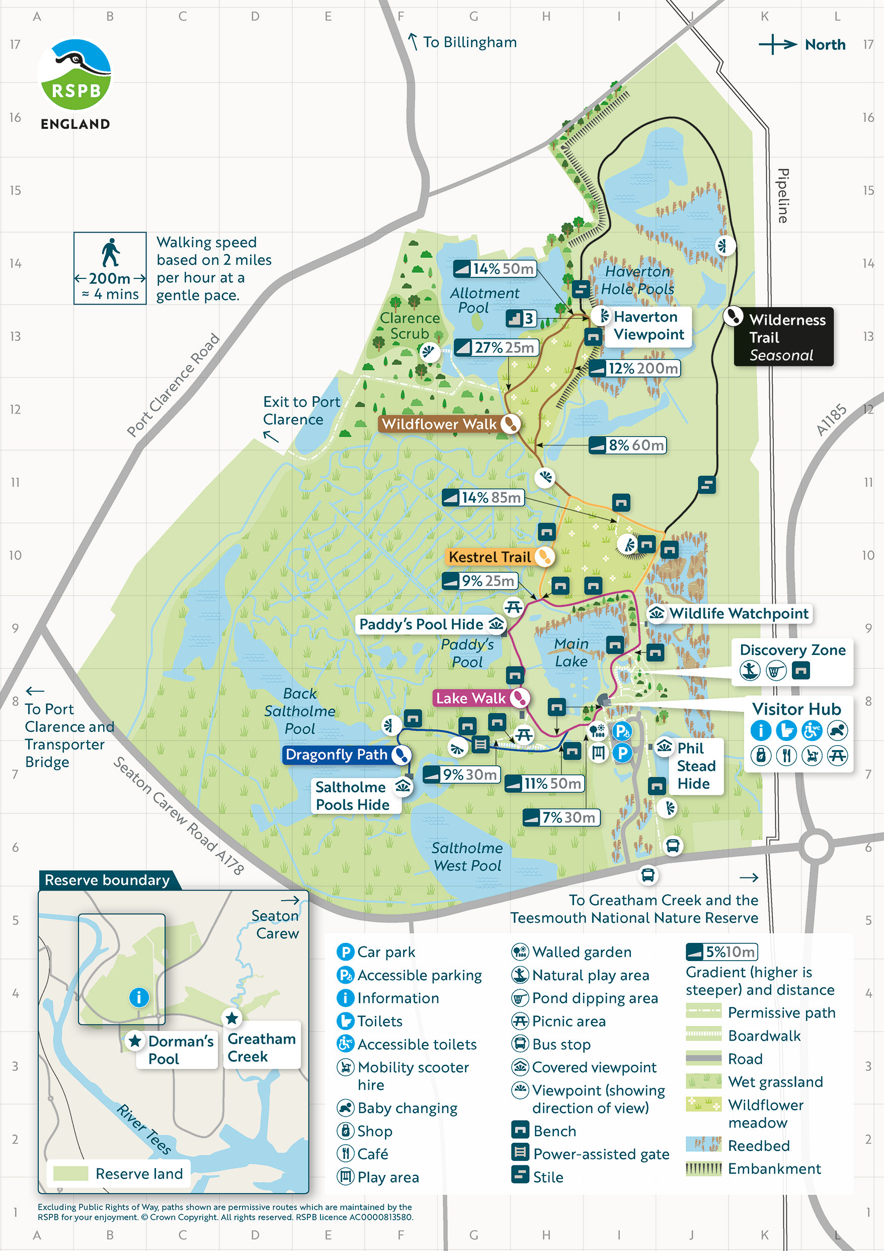 RSPB Saltholme Access Map