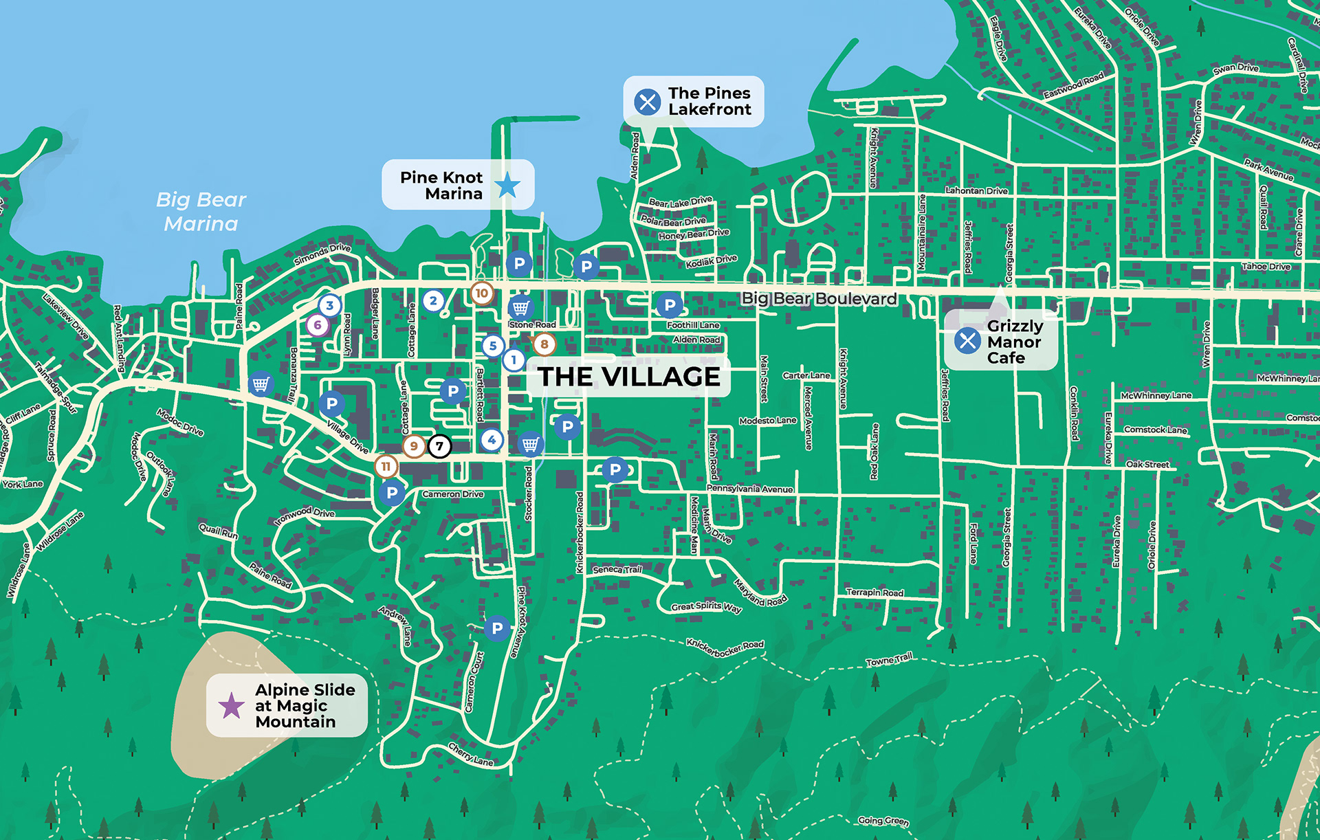 Big Bear Lake Map Detail Zoom