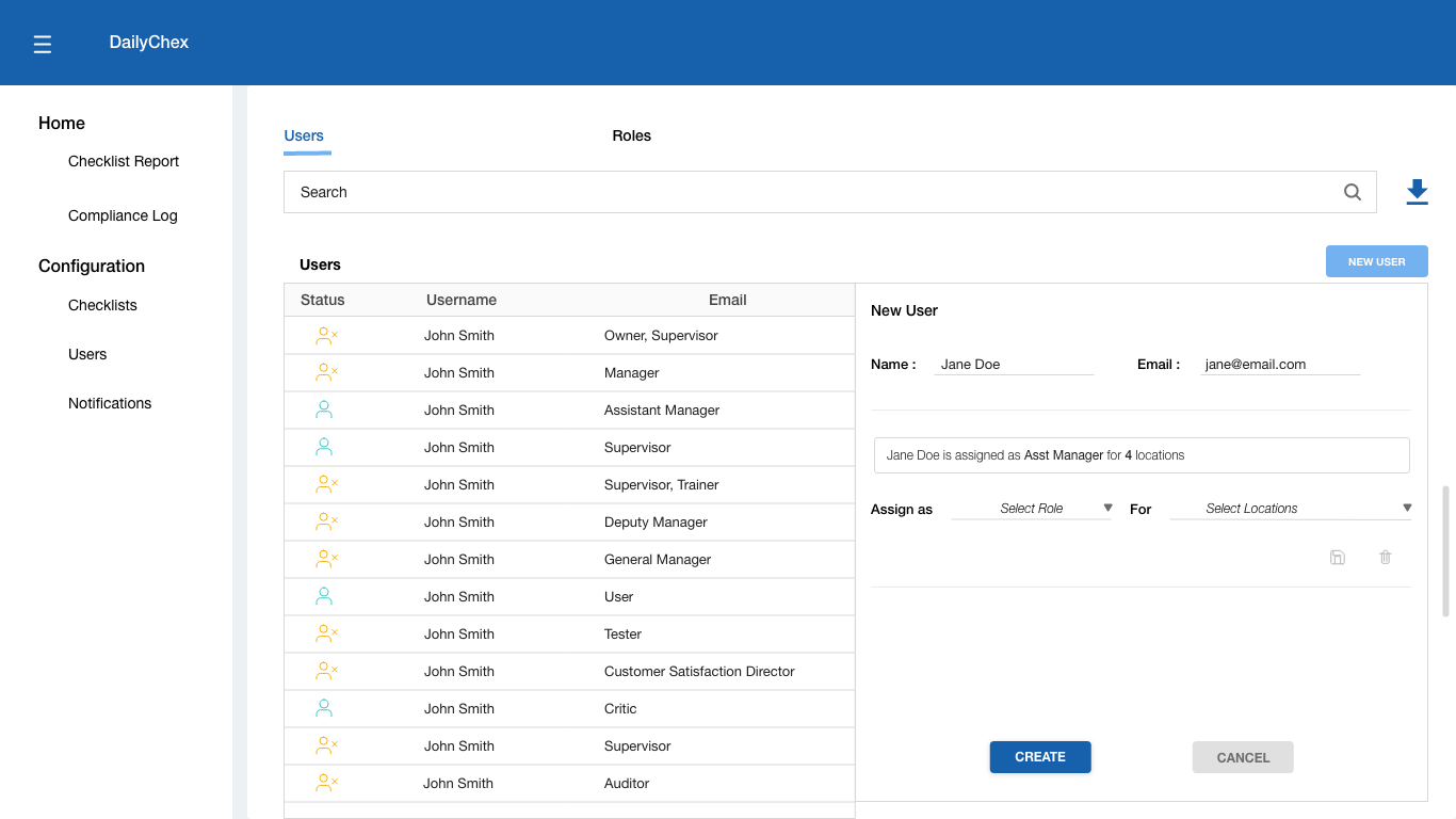 User Configurator User Summation