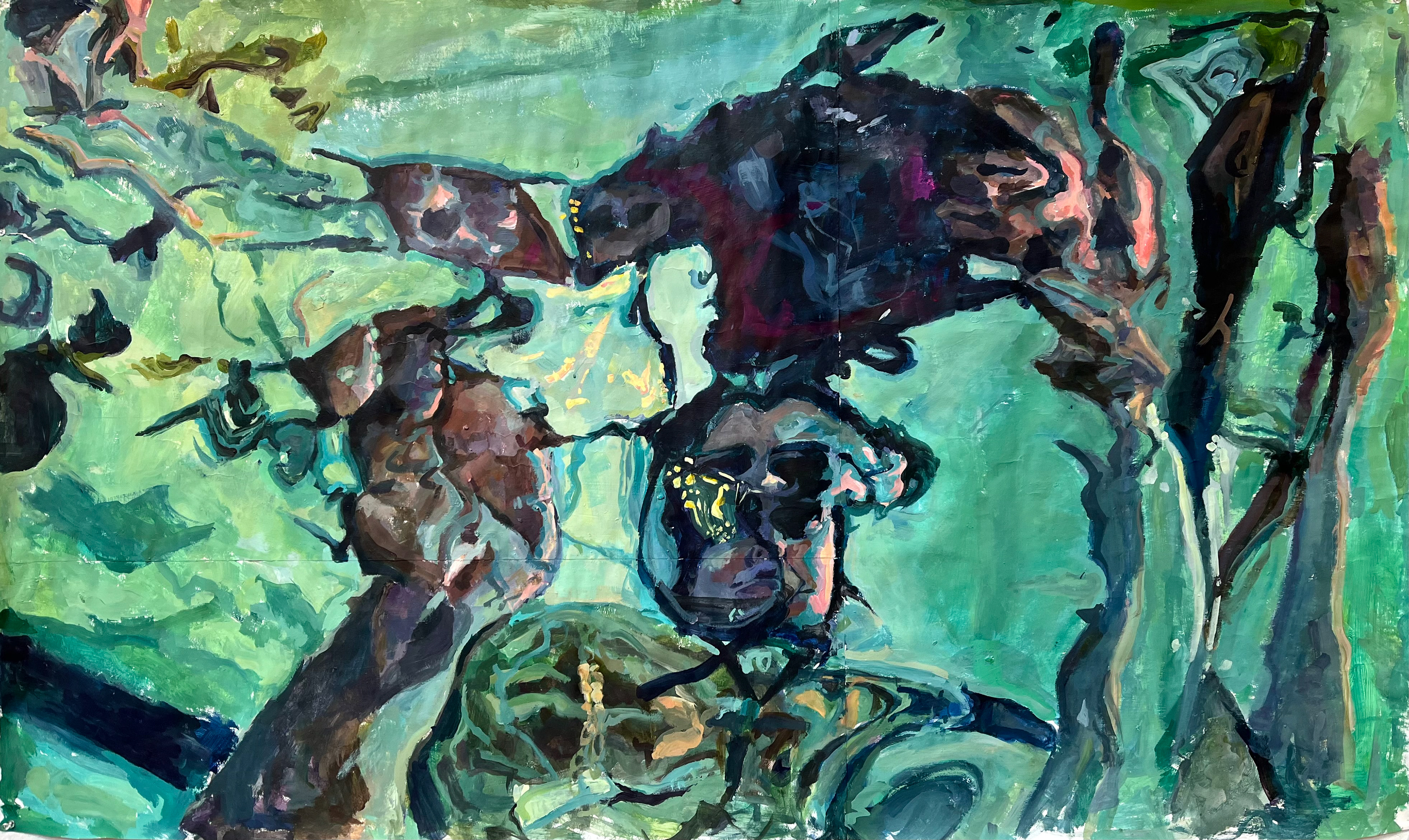 Distortion Acrylic on paper 5' by 3'