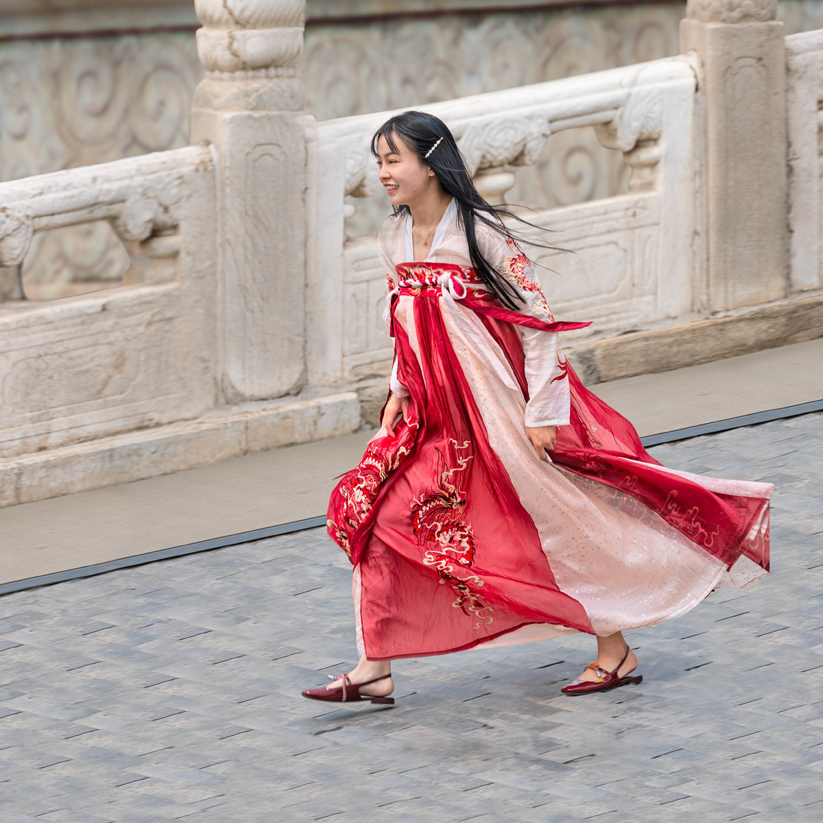 Red Dress Forbidden City Beijing